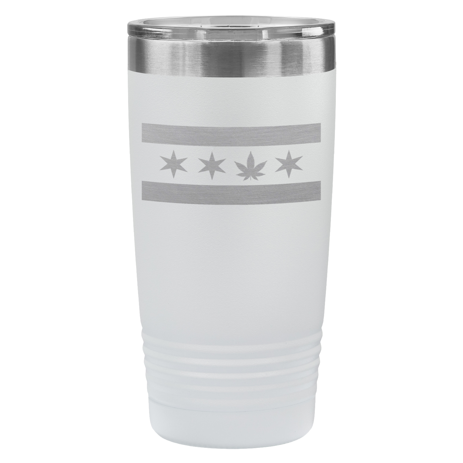 Chicago Flag Single Pot Leaf 20oz Lazer Tumbler