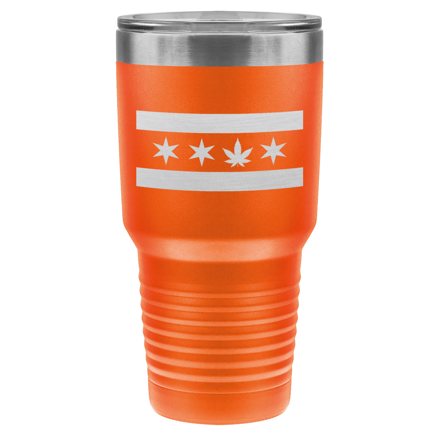 Chicago Flag Single Pot Leaf 30oz Lazer Tumbler