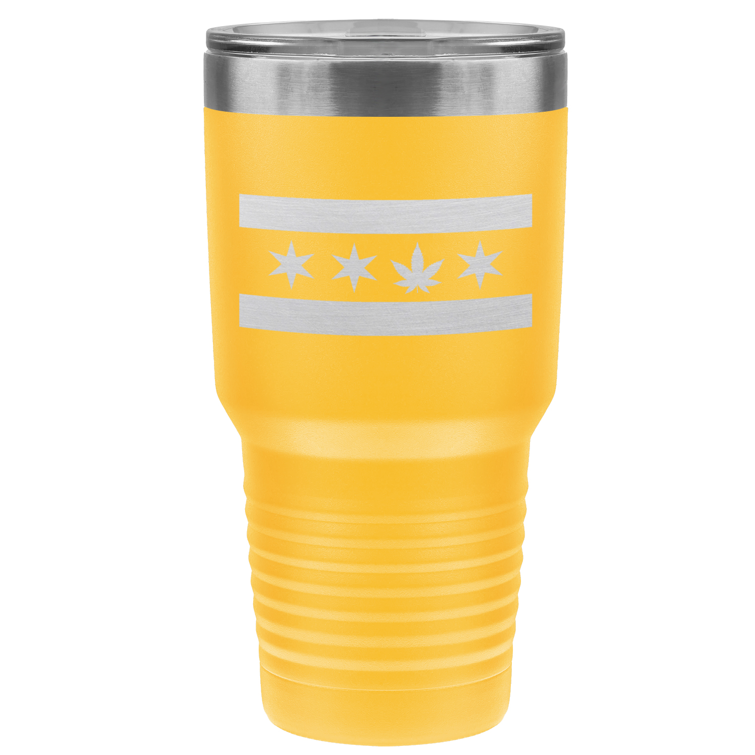 Chicago Flag Single Pot Leaf 30oz Lazer Tumbler