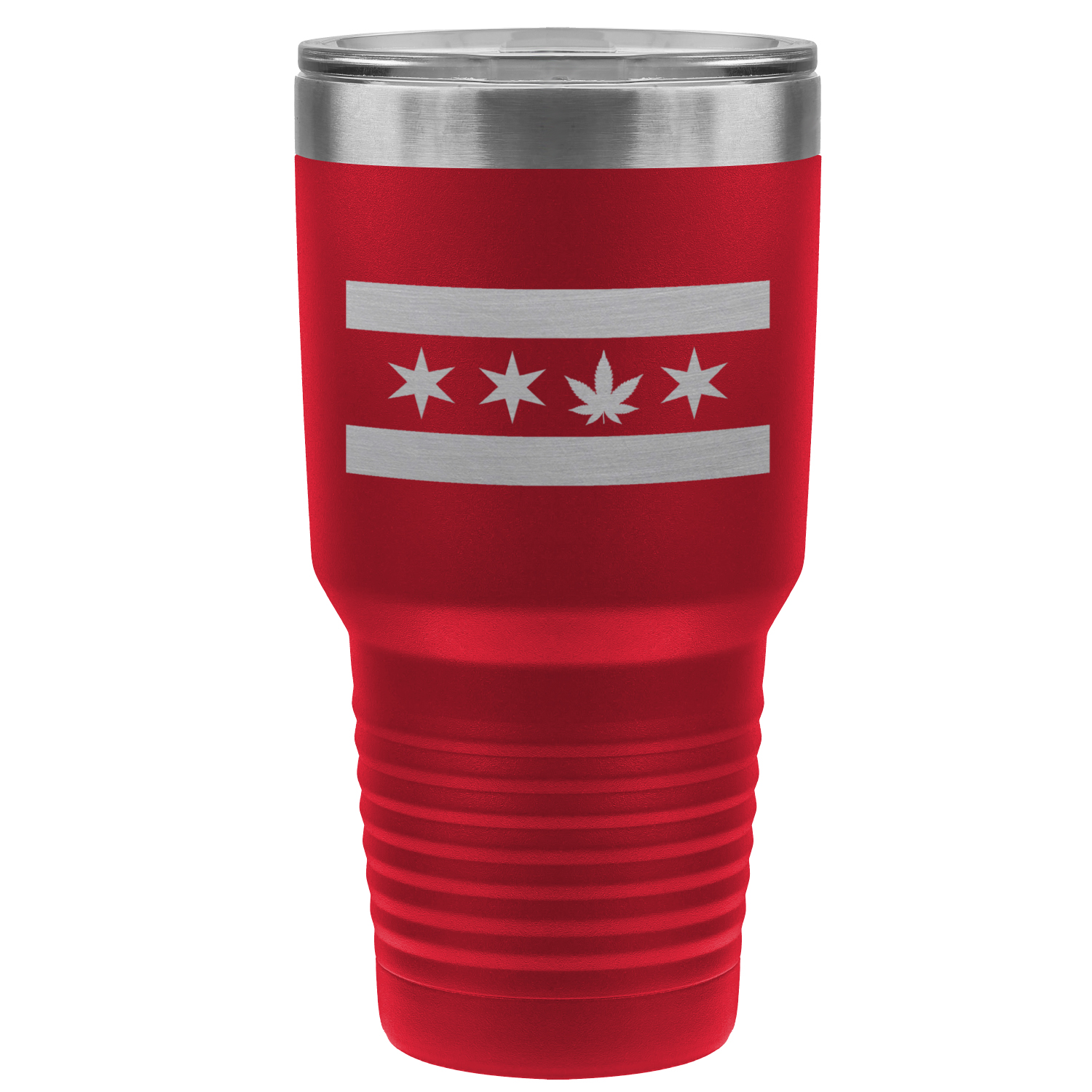 Chicago Flag Single Pot Leaf 30oz Lazer Tumbler