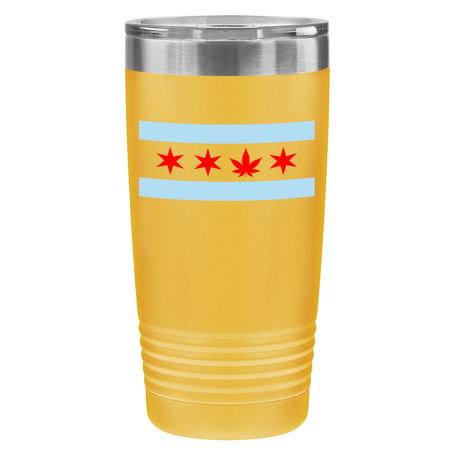 Chicago Flag Single Pot Leaf 20oz UV Tumbler