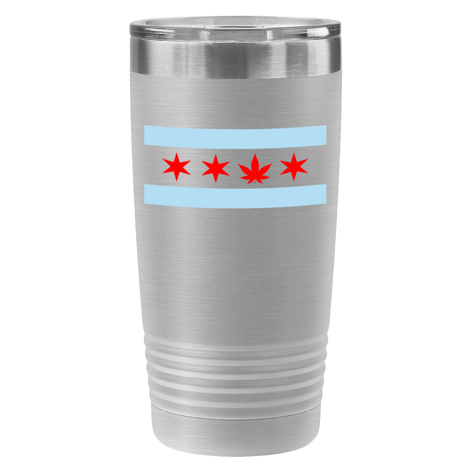 Chicago Flag Single Pot Leaf 20oz UV Tumbler