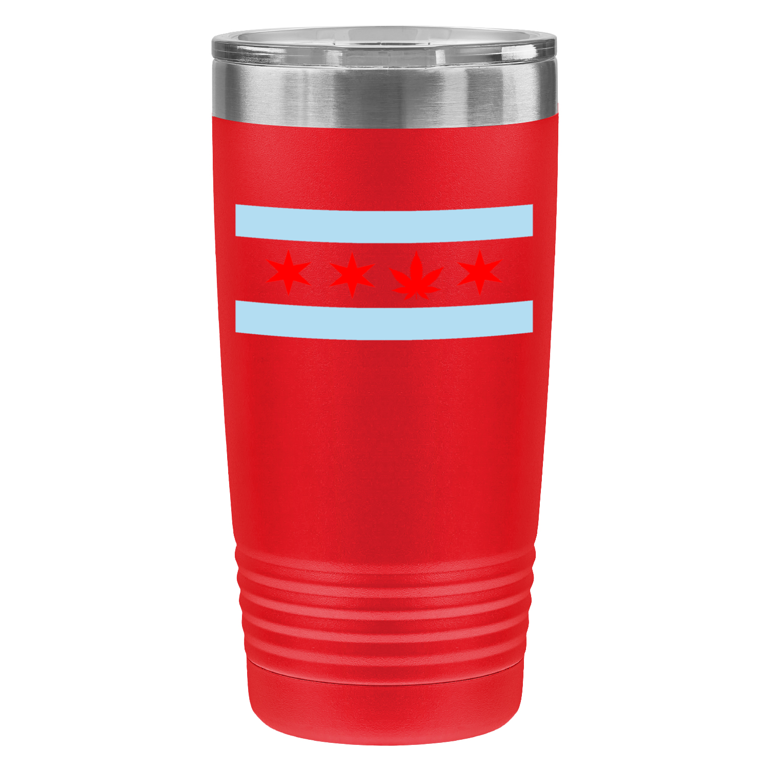 Chicago Flag Single Pot Leaf 20oz UV Tumbler
