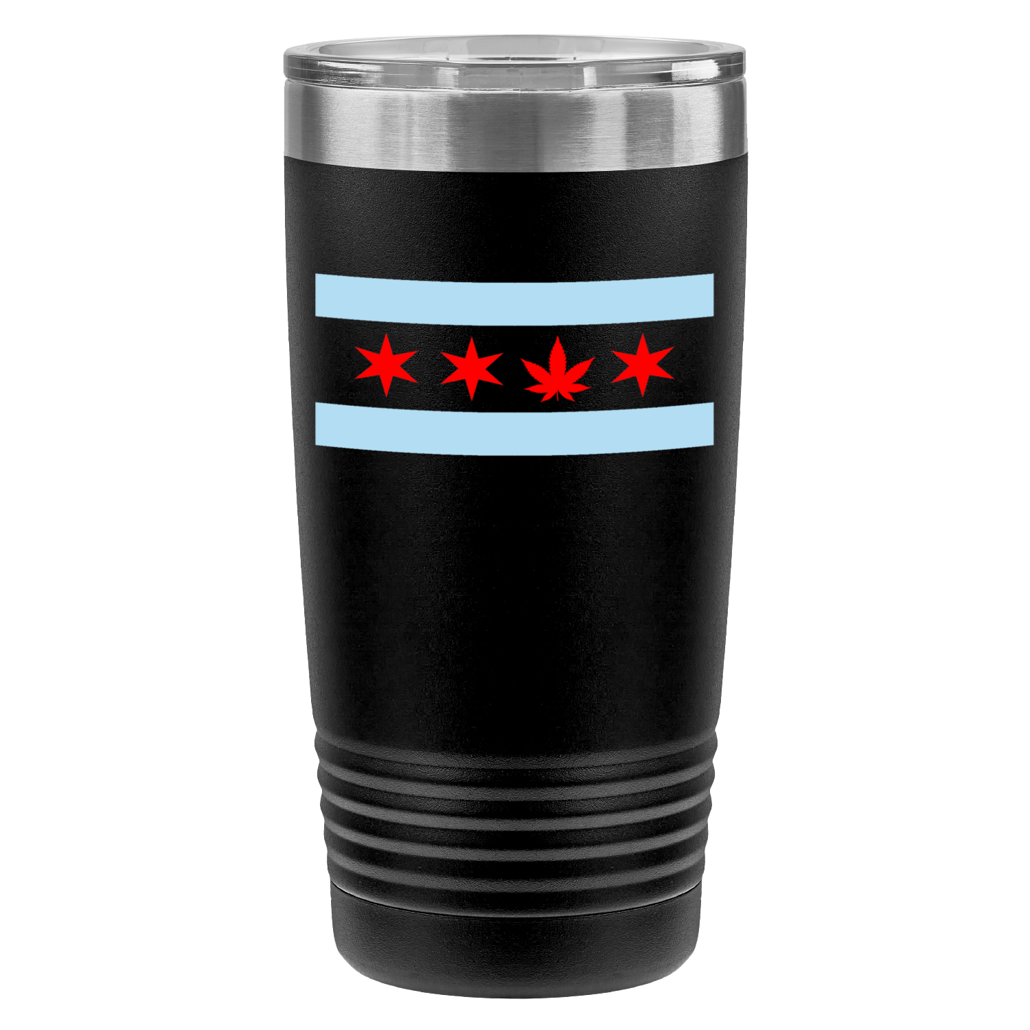 Chicago Flag Single Pot Leaf 20oz UV Tumbler