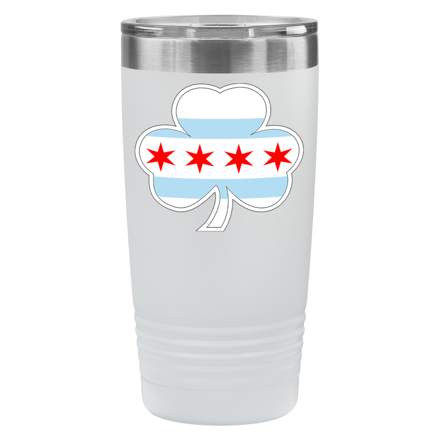 Chicago Flag Shamrock St. Patty’s 20oz UV Tumbler