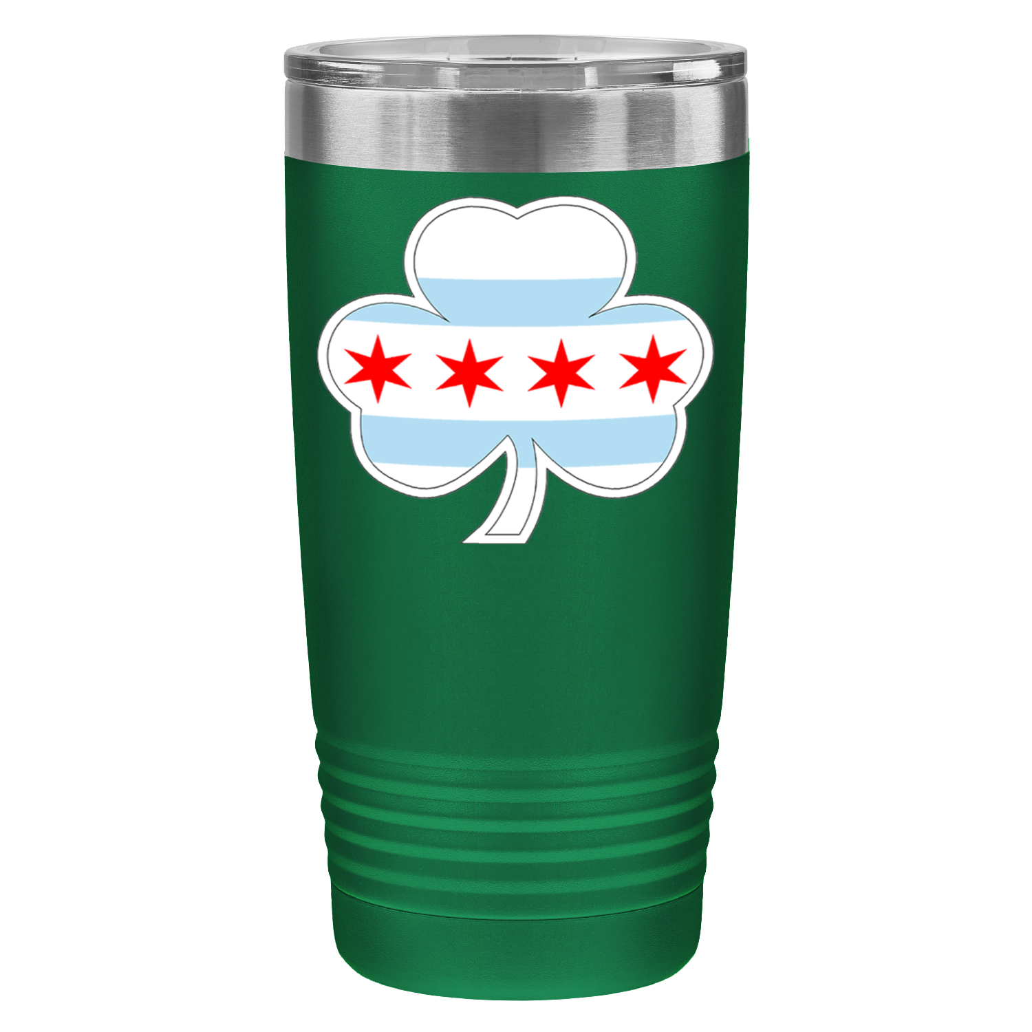 Chicago Flag Shamrock St. Patty’s 20oz UV Tumbler