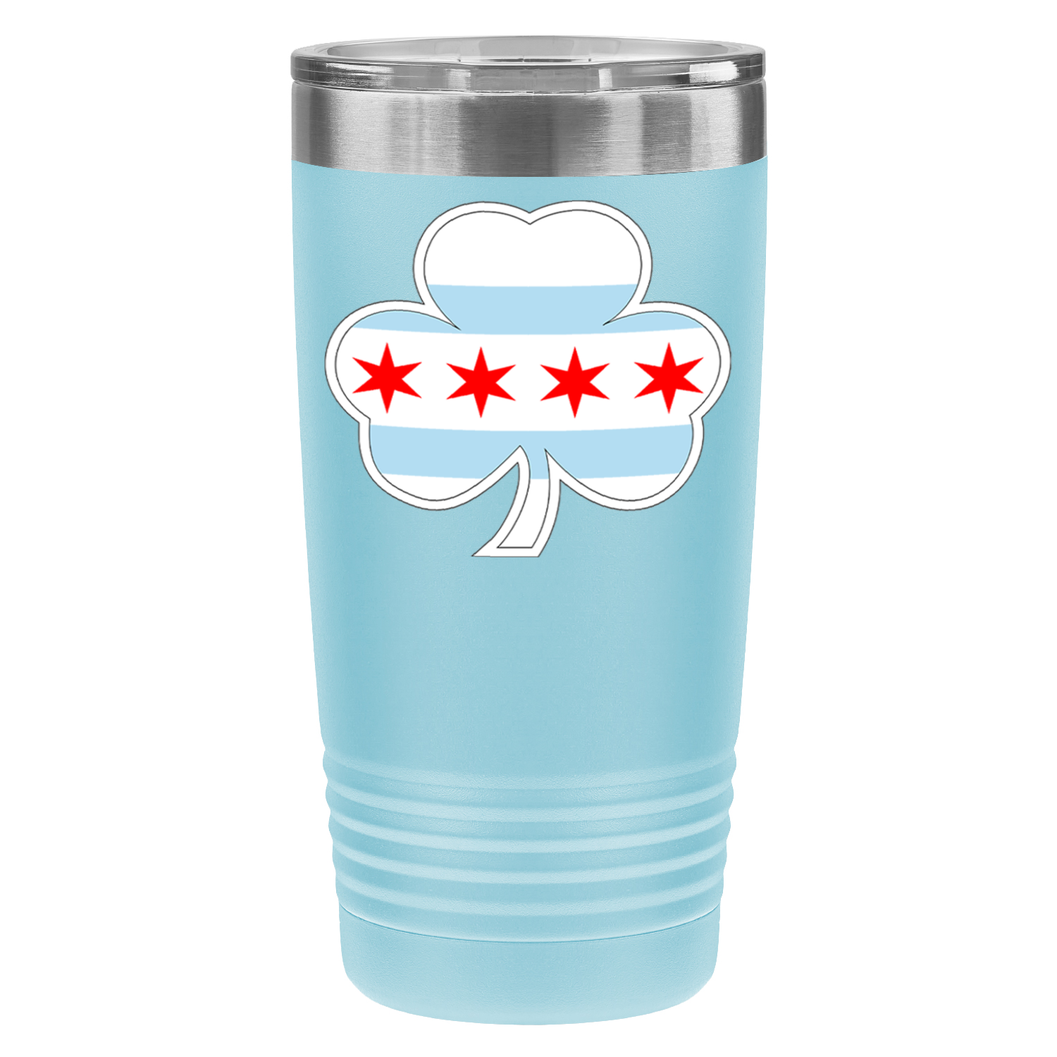Chicago Flag Shamrock St. Patty’s 20oz UV Tumbler