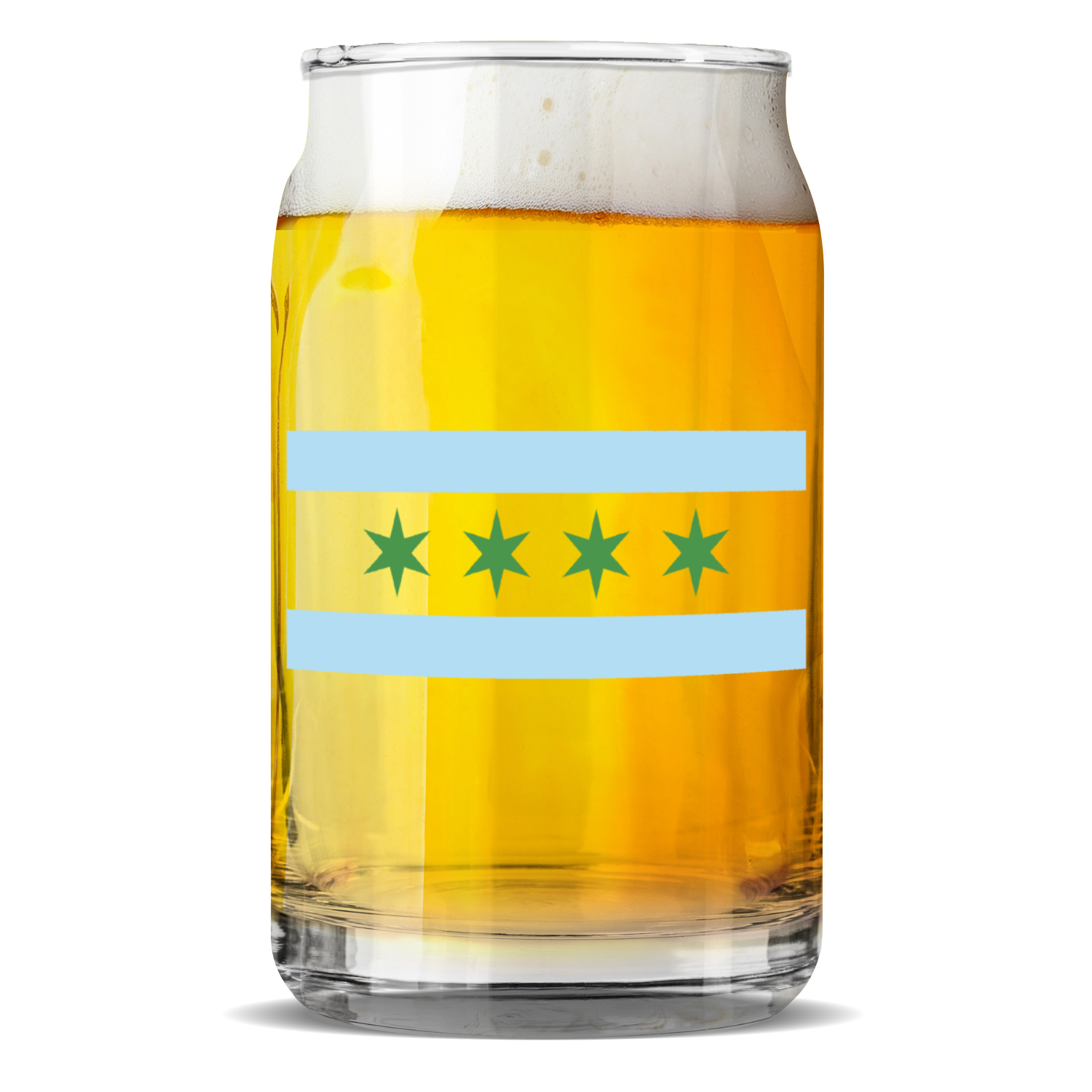 Chicago Flag St. Patty’s Sculptured Glass