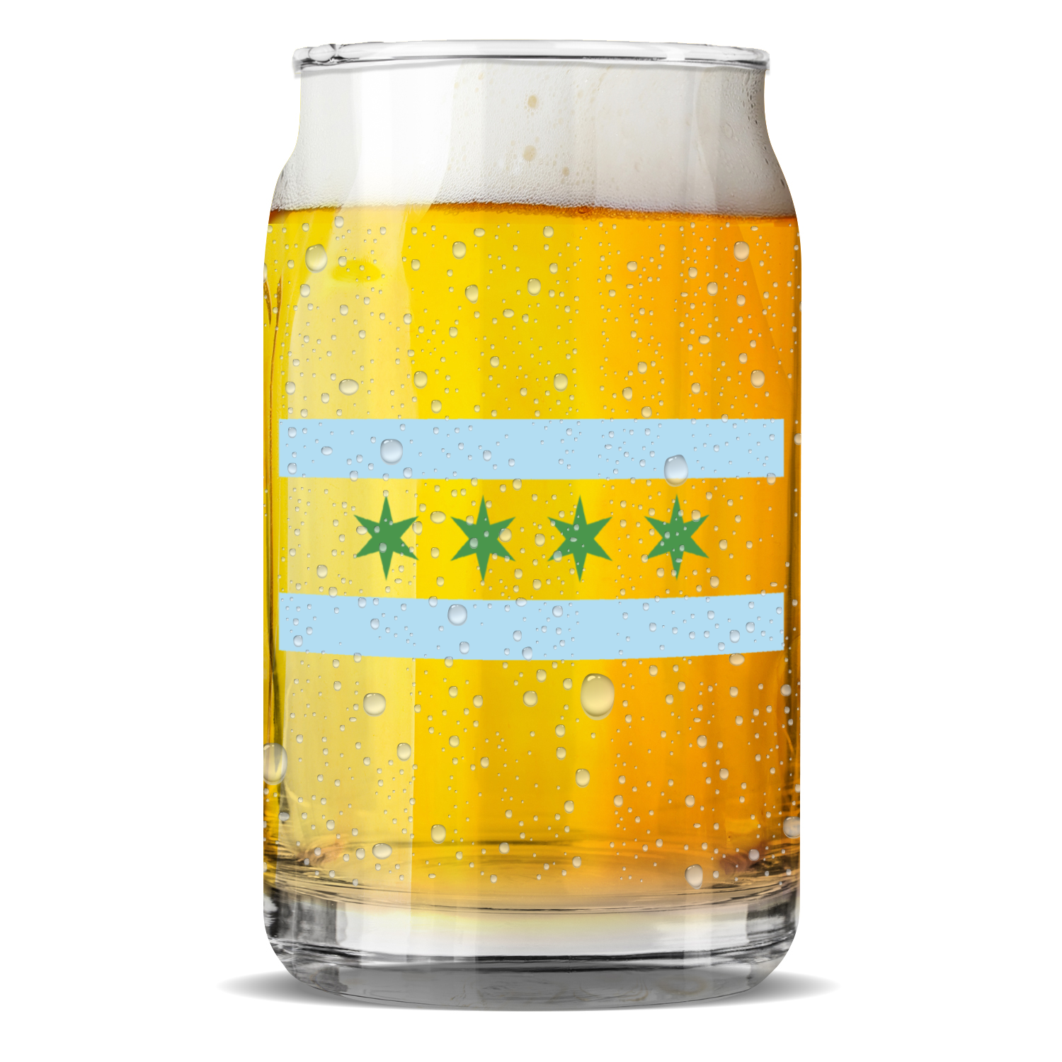 Chicago Flag St. Patty’s Sculptured Glass