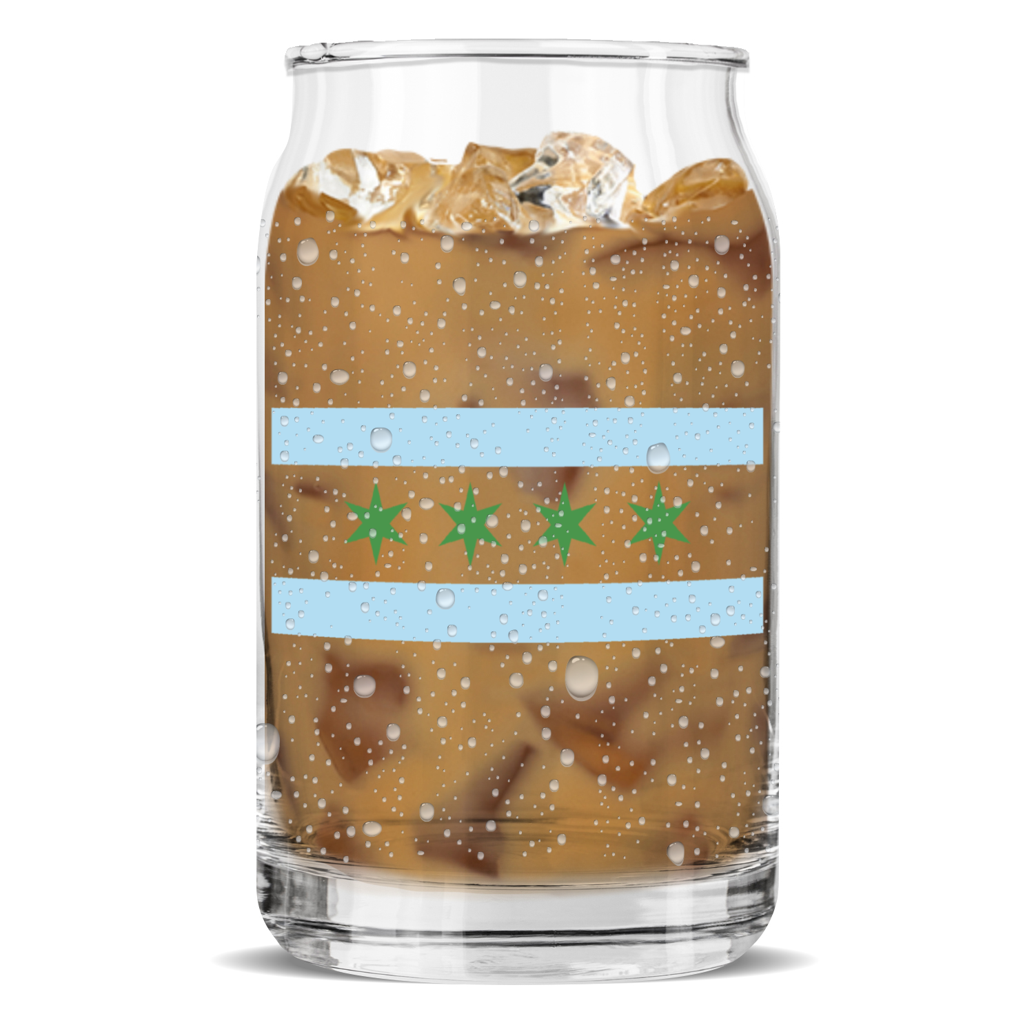 Chicago Flag St. Patty’s Sculptured Glass