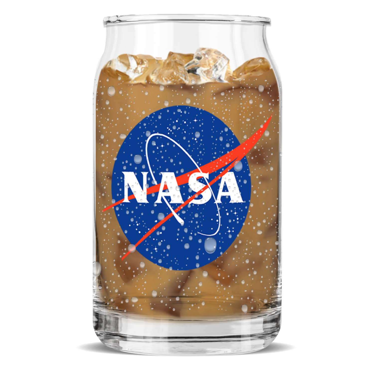 NASA Circle Logo Sculptured Glass