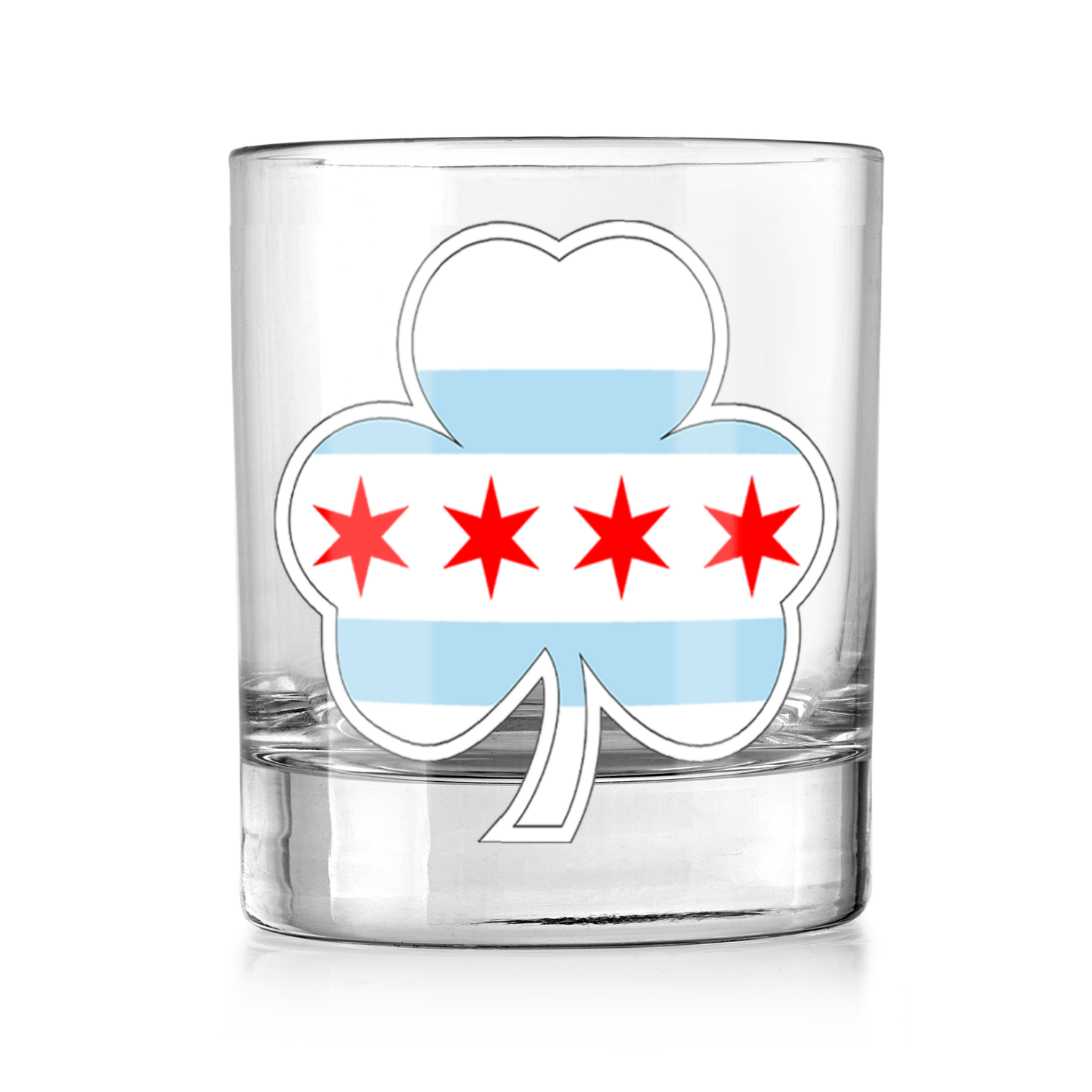 Chicago Flag Shamrock St. Patty’s Whiskey Tumbler
