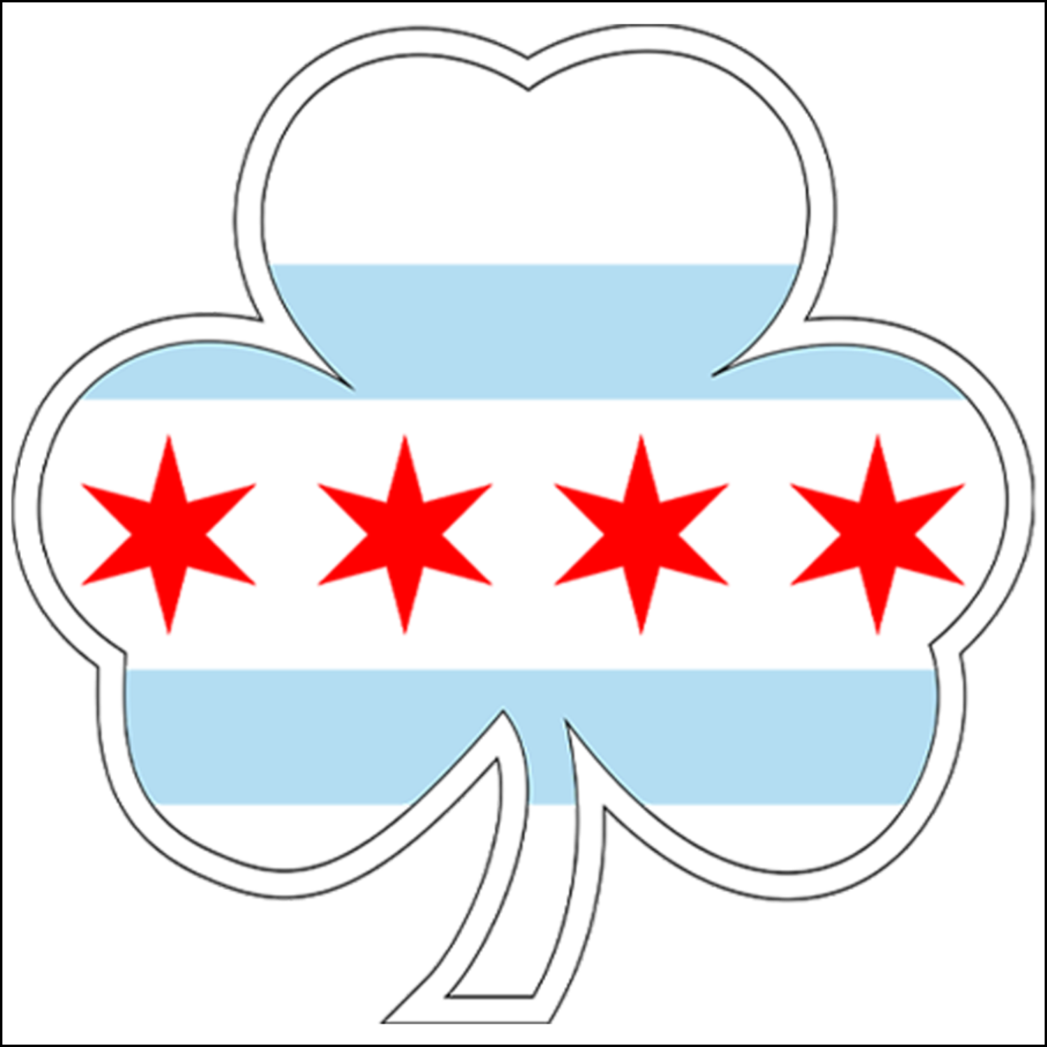 Chicago Flag Shamrock St. Patty’s Whiskey Tumbler