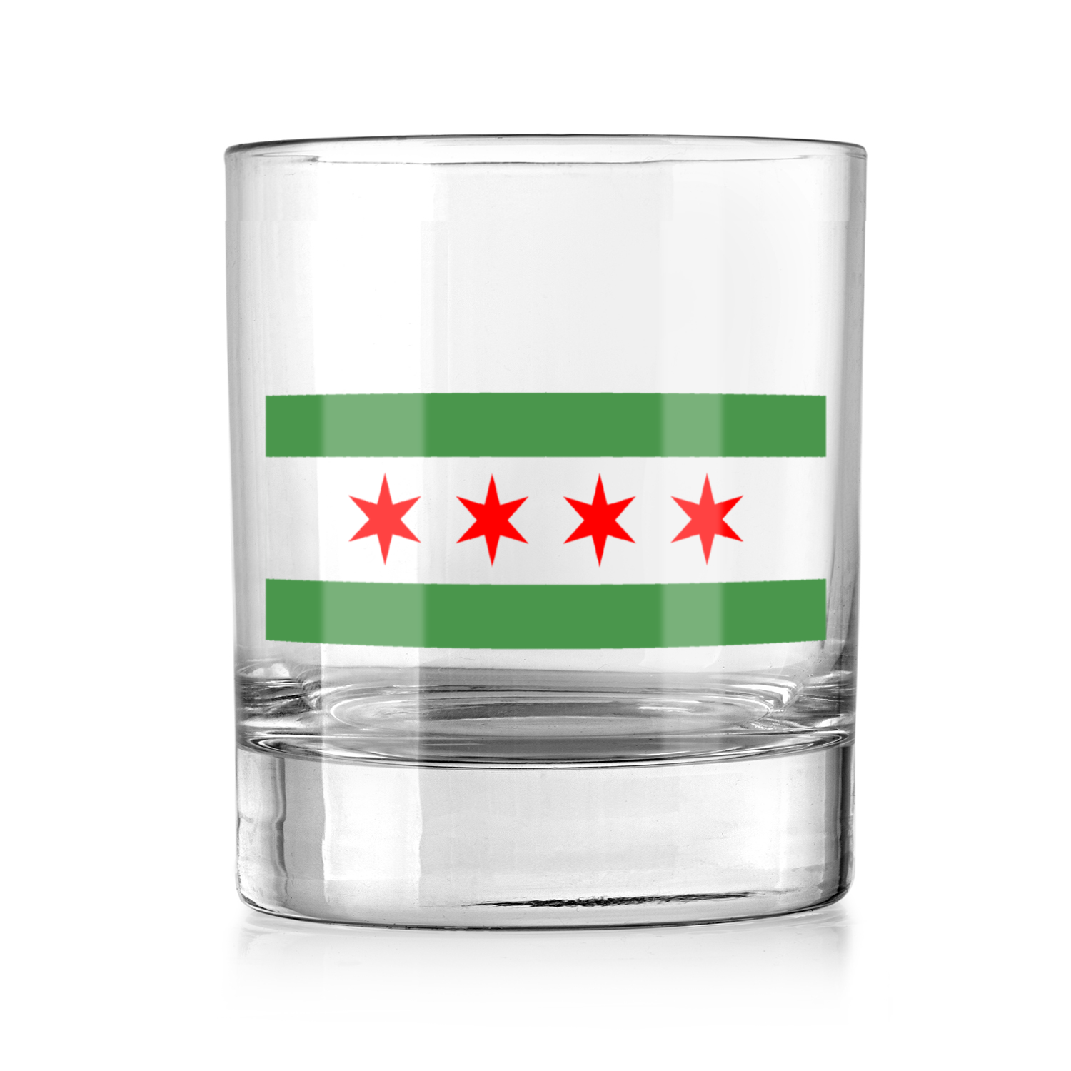 Chicago Flag Green River Whiskey Tumbler