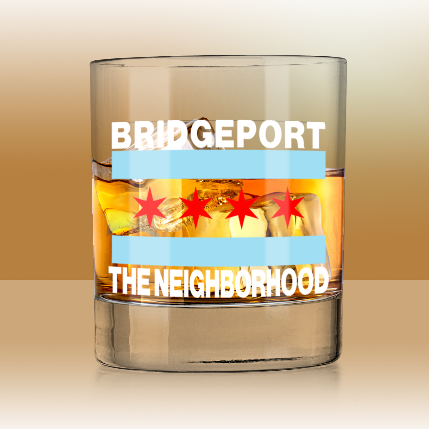 Chicago Flag Bridgeport Whiskey Tumbler