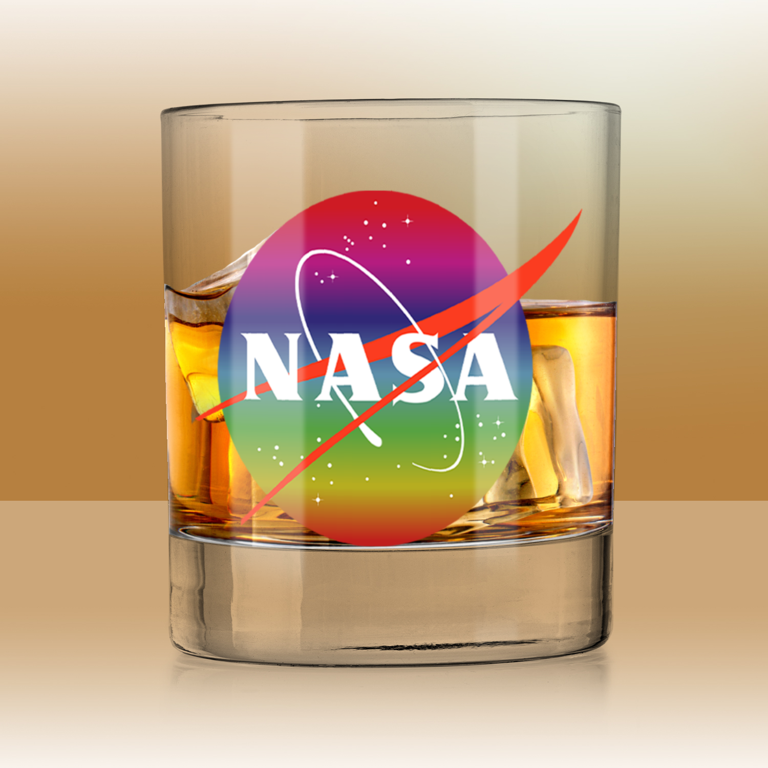 NASA Rainbow Whiskey Tumbler