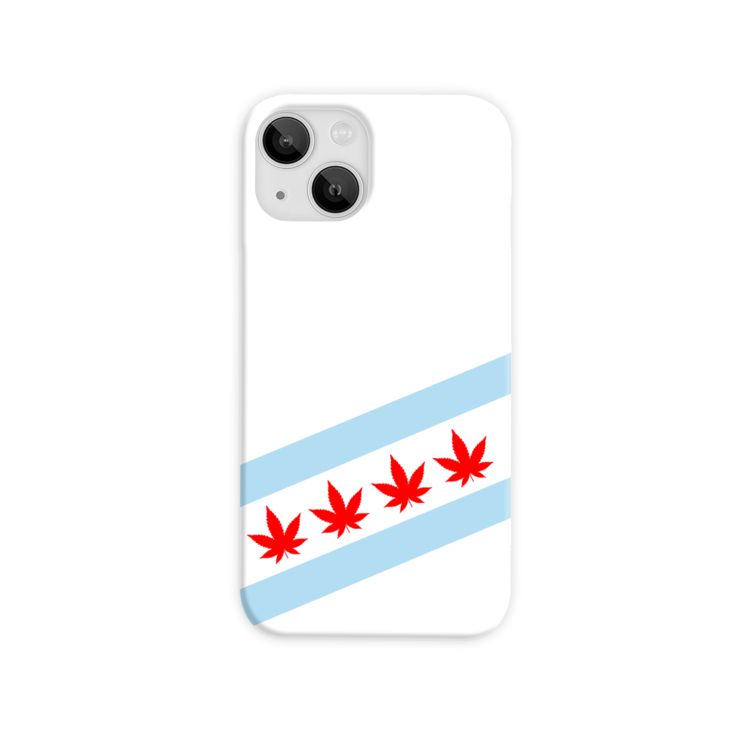 Chicago Flag Four Pot Leaf Slim Phone Case