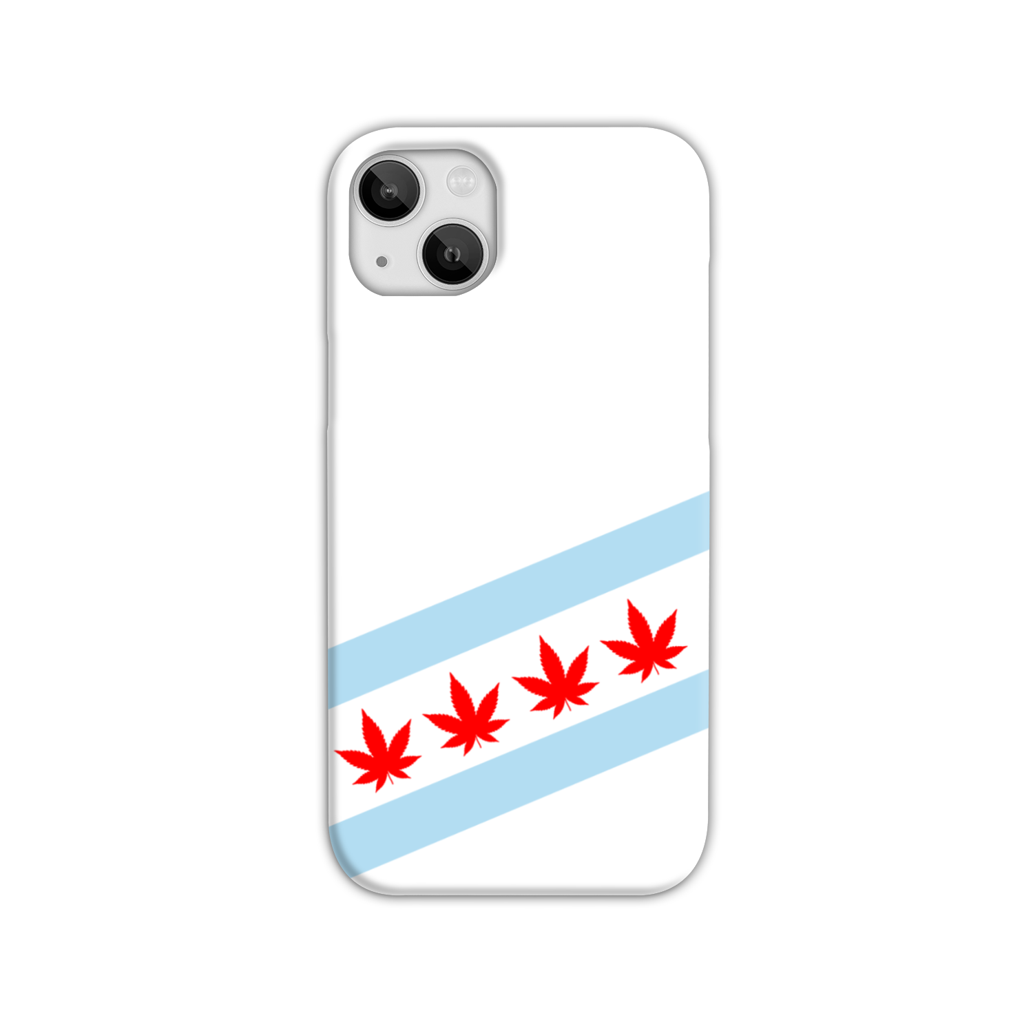 Chicago Flag Four Pot Leaf Slim Phone Case