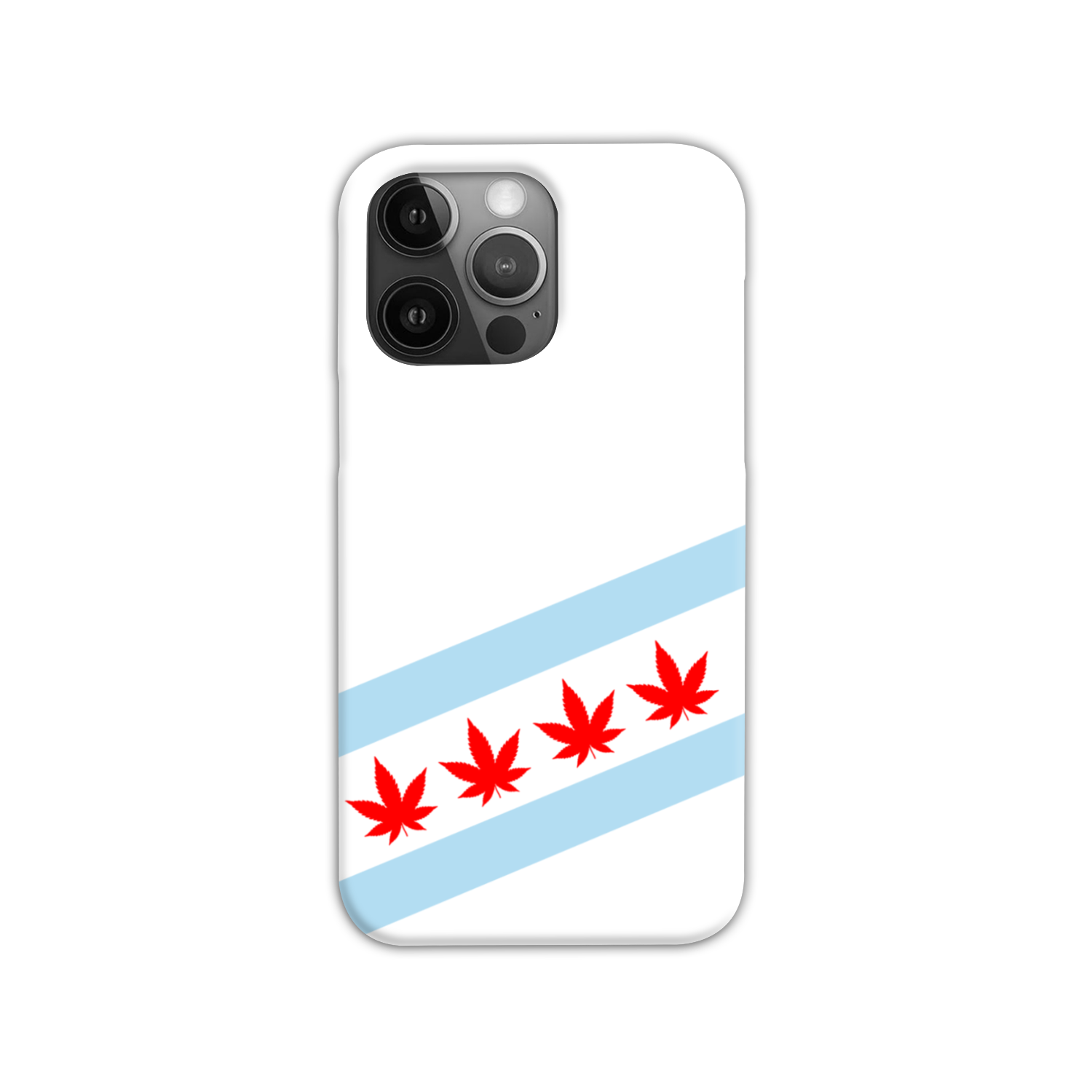 Chicago Flag Four Pot Leaf Slim Phone Case