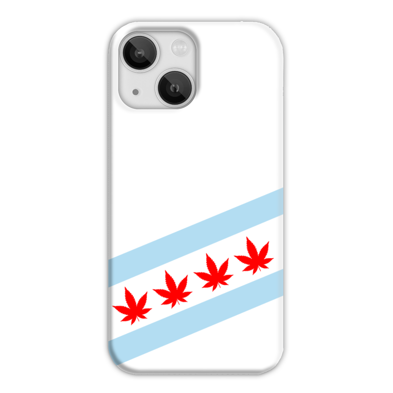 Chicago Flag Four Pot Leaf Slim Phone Case