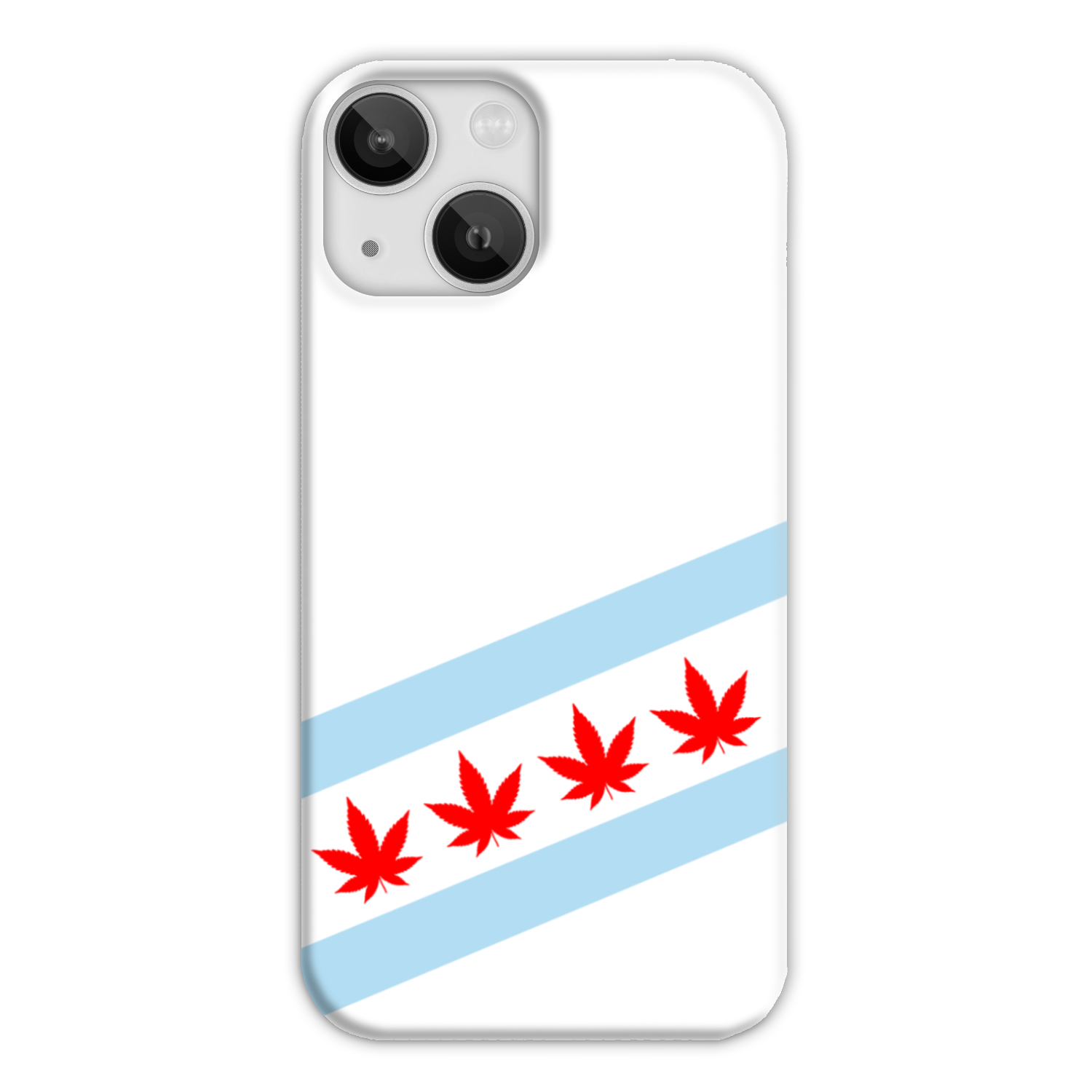 Chicago Flag Four Pot Leaf Slim Phone Case
