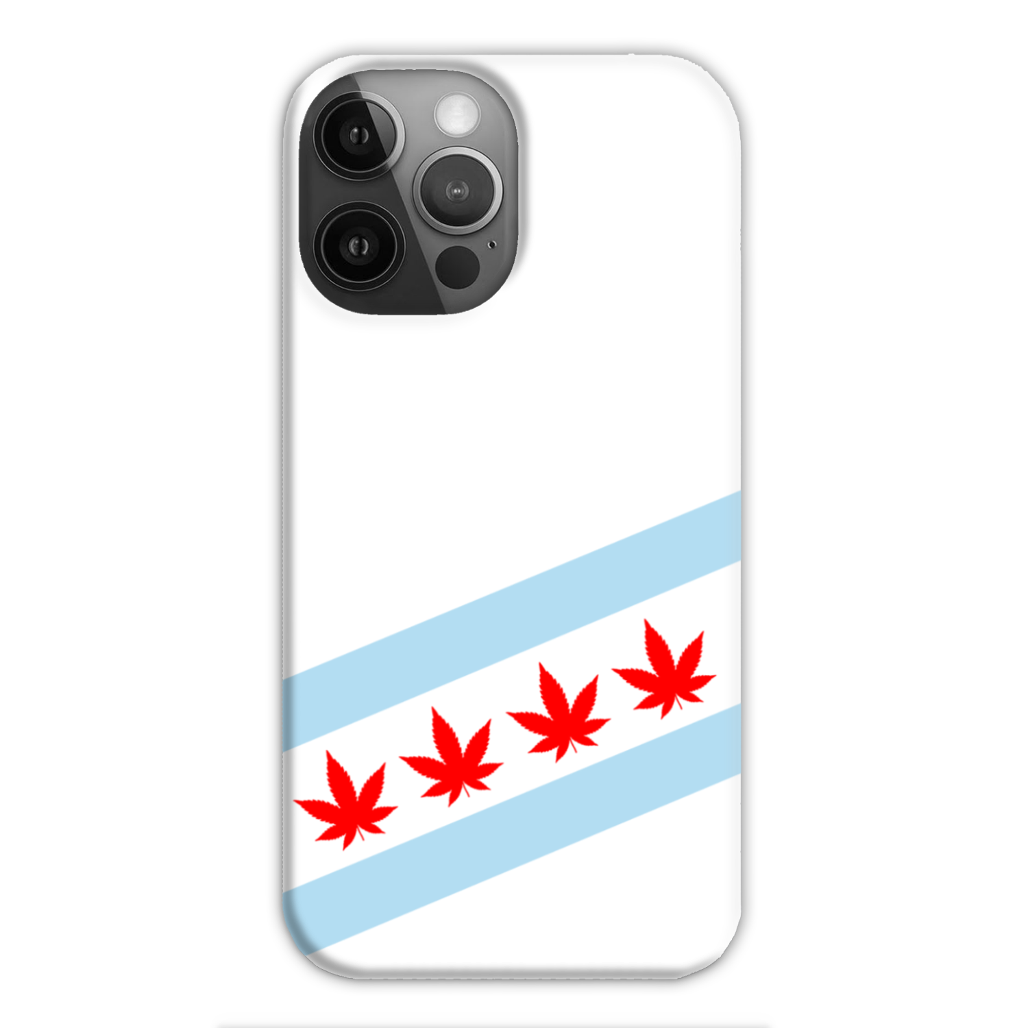 Chicago Flag Four Pot Leaf Slim Phone Case