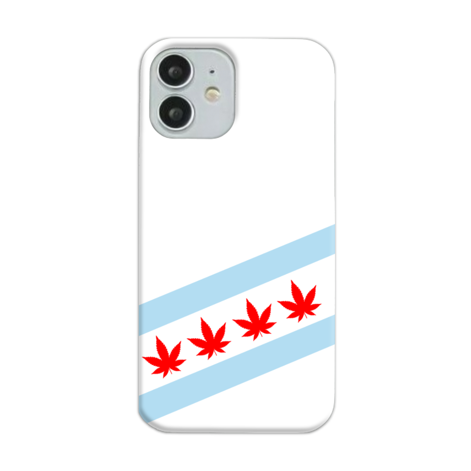 Chicago Flag Four Pot Leaf Slim Phone Case