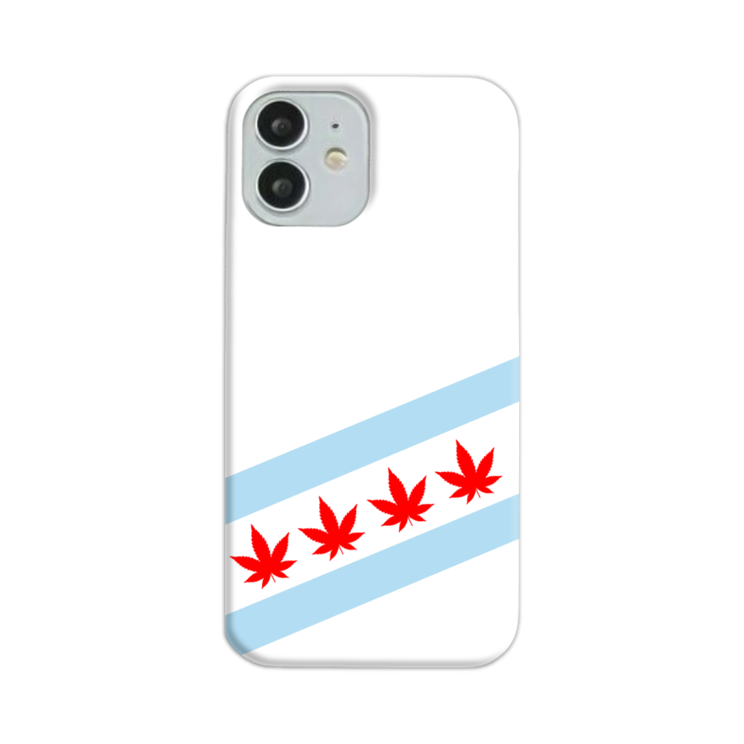 Chicago Flag Four Pot Leaf Slim Phone Case