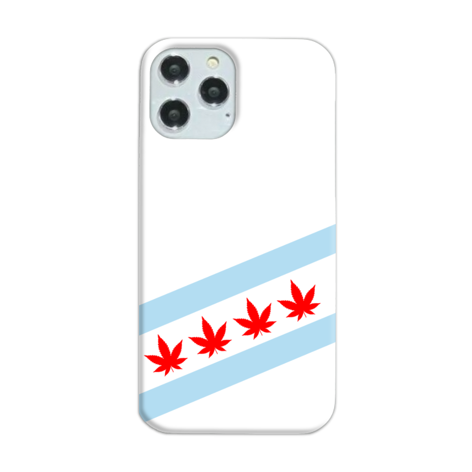 Chicago Flag Four Pot Leaf Slim Phone Case