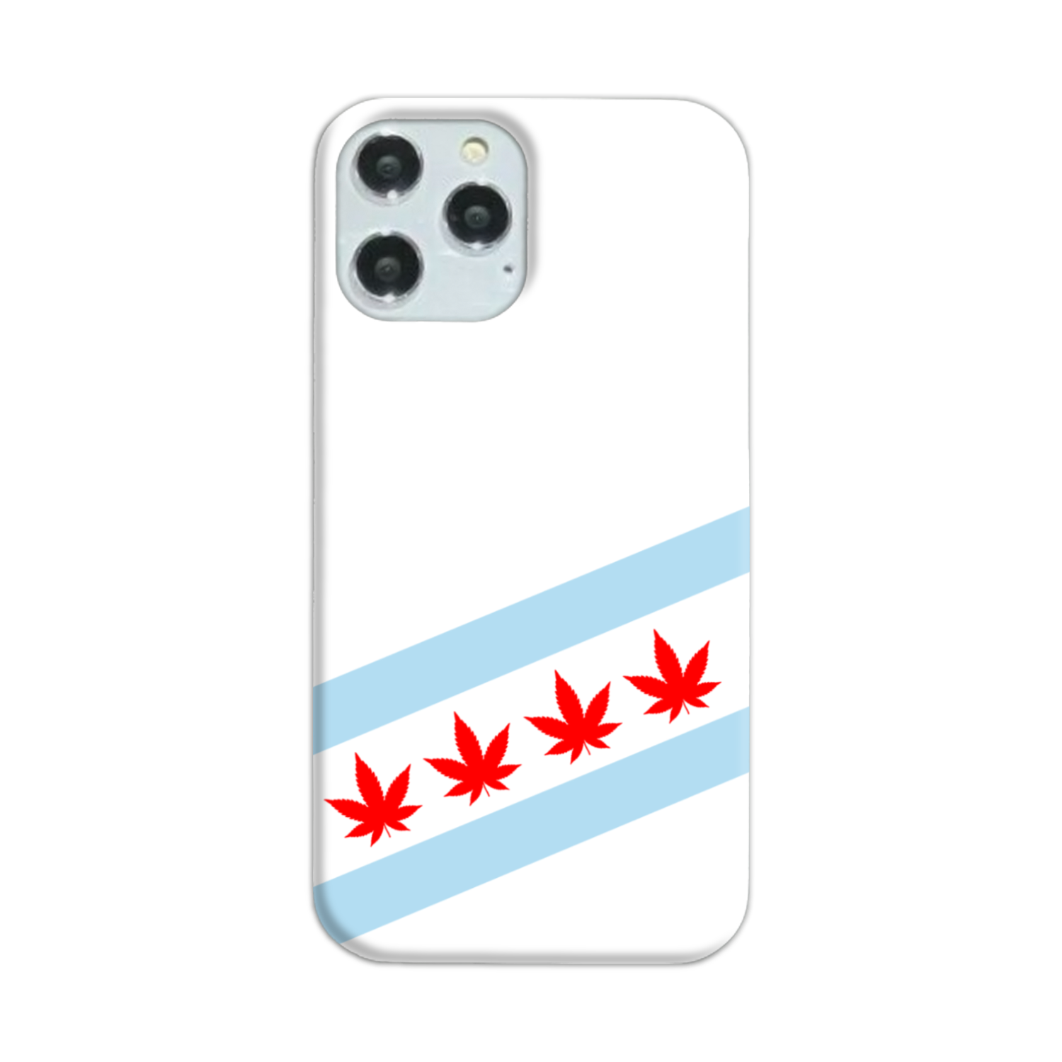 Chicago Flag Four Pot Leaf Slim Phone Case