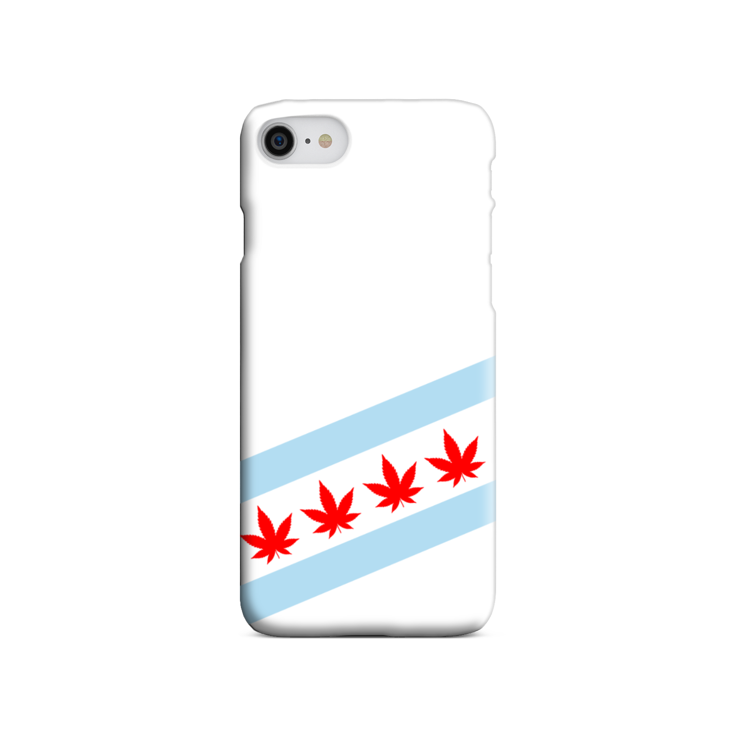 Chicago Flag Four Pot Leaf Slim Phone Case