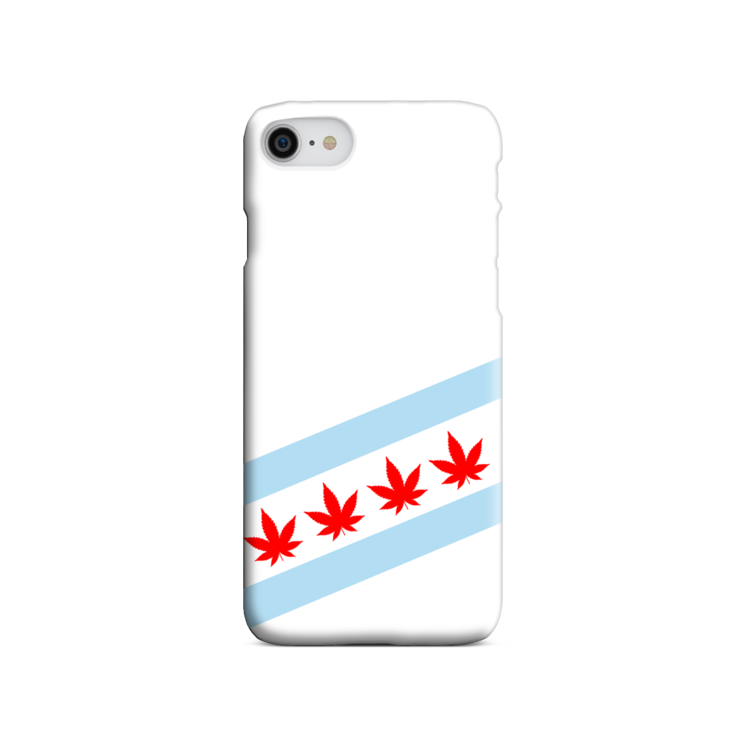 Chicago Flag Four Pot Leaf Slim Phone Case