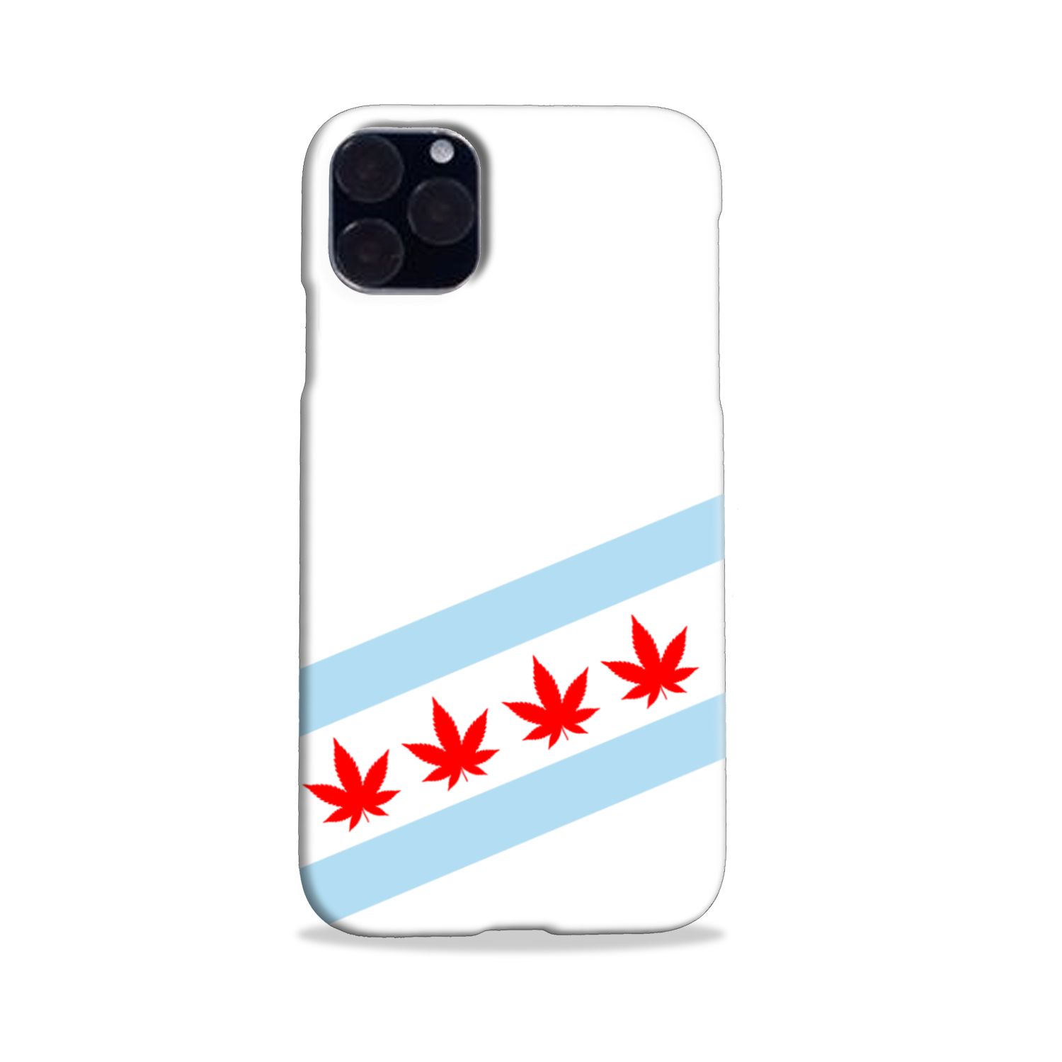 Chicago Flag Four Pot Leaf Slim Phone Case