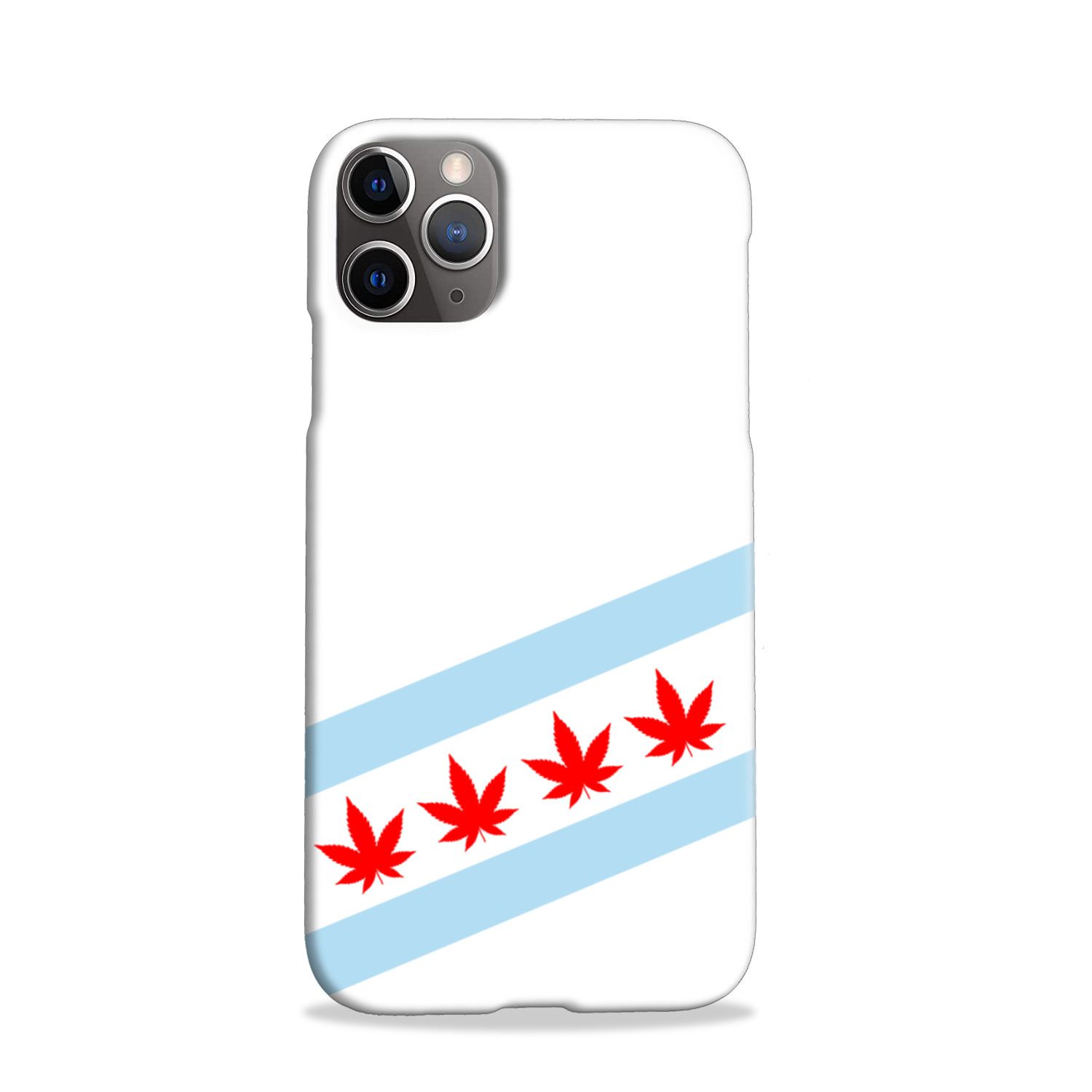 Chicago Flag Four Pot Leaf Slim Phone Case
