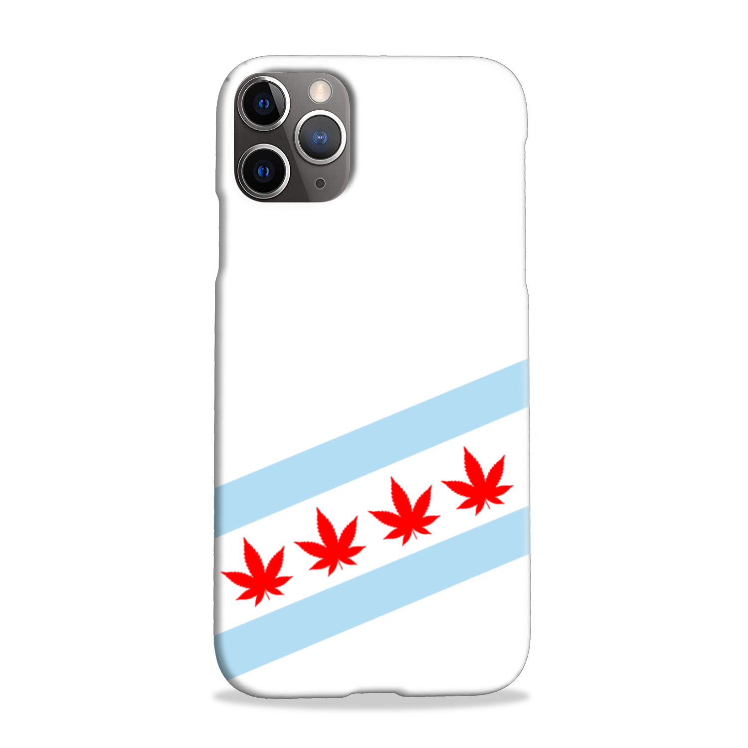 Chicago Flag Four Pot Leaf Slim Phone Case