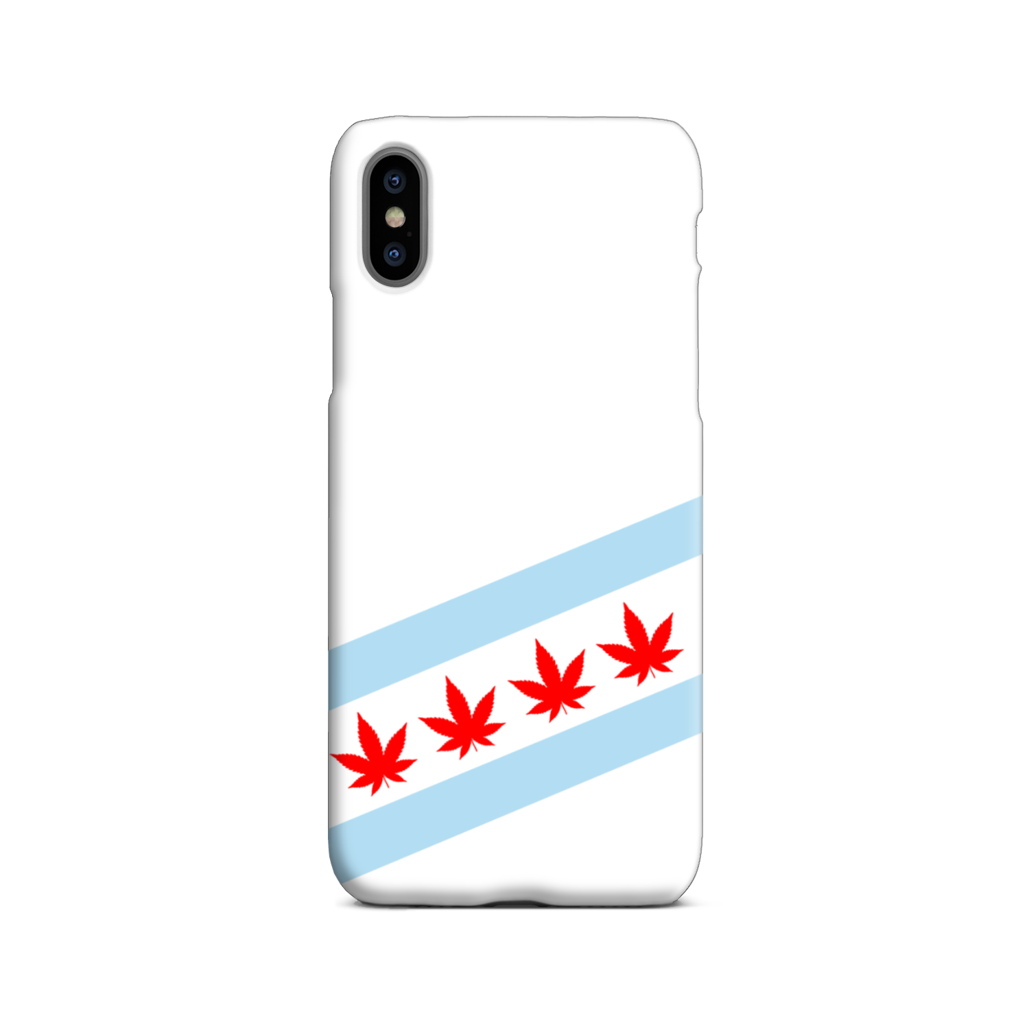 Chicago Flag Four Pot Leaf Slim Phone Case