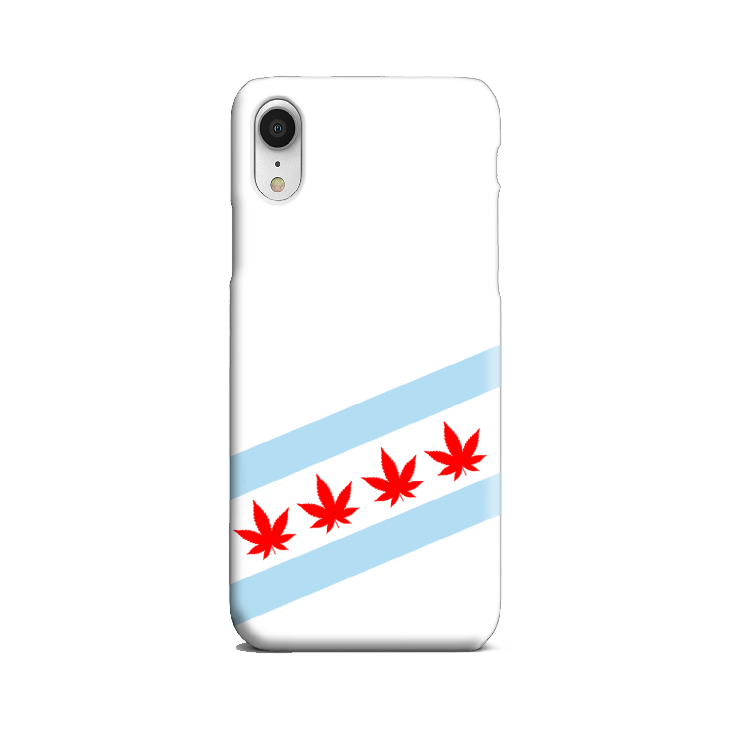 Chicago Flag Four Pot Leaf Slim Phone Case