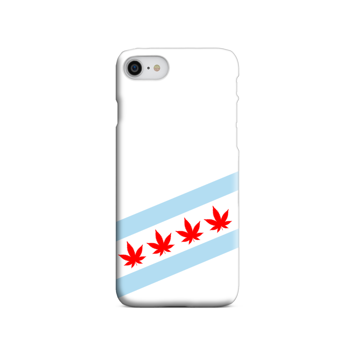 Chicago Flag Four Pot Leaf Slim Phone Case