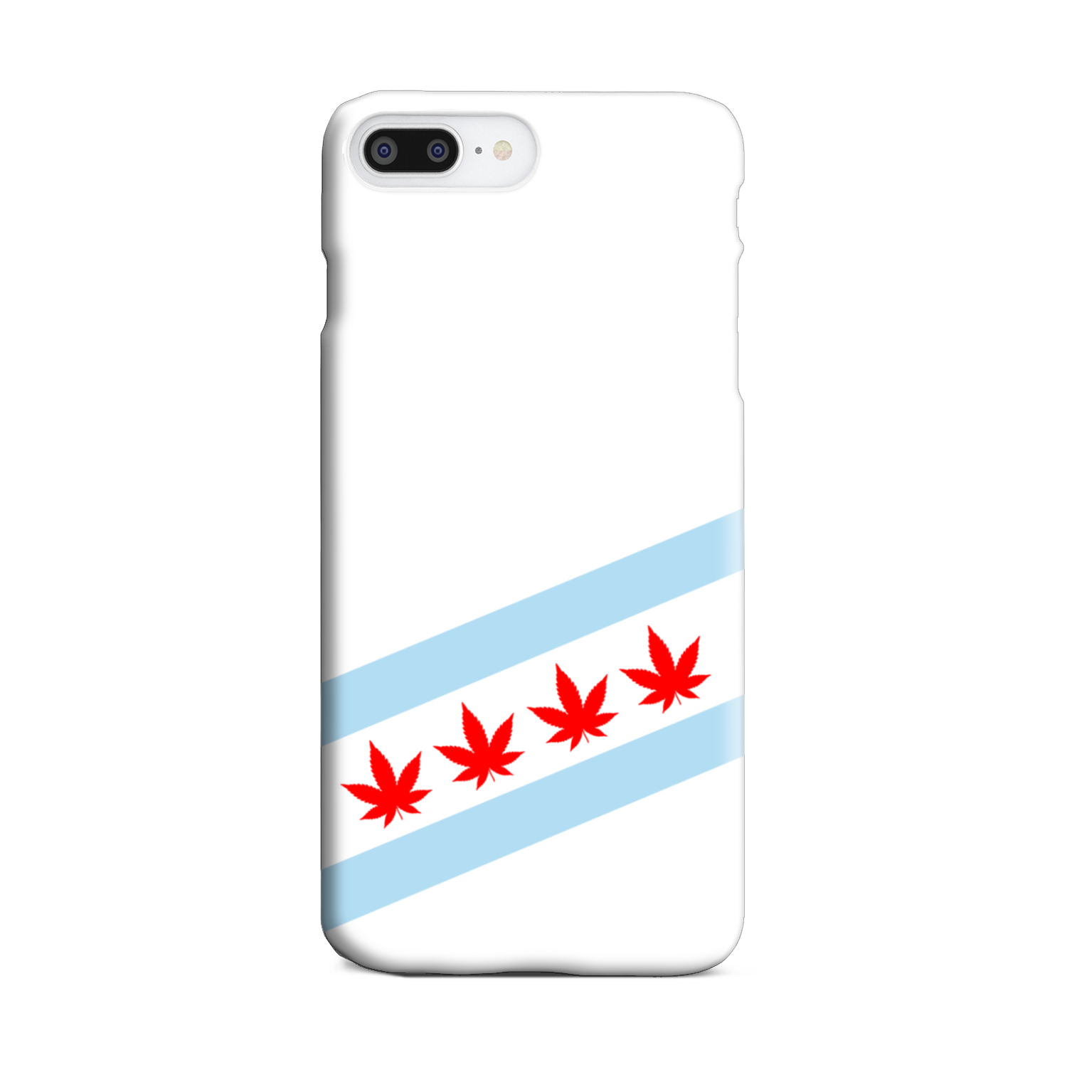 Chicago Flag Four Pot Leaf Slim Phone Case