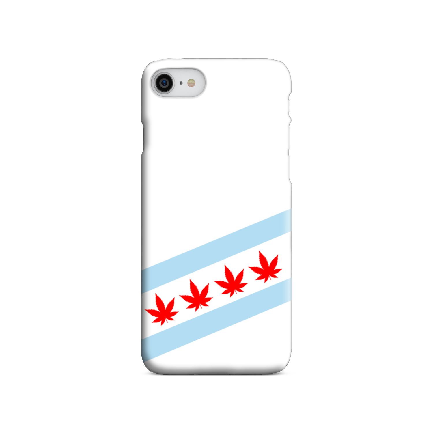 Chicago Flag Four Pot Leaf Slim Phone Case