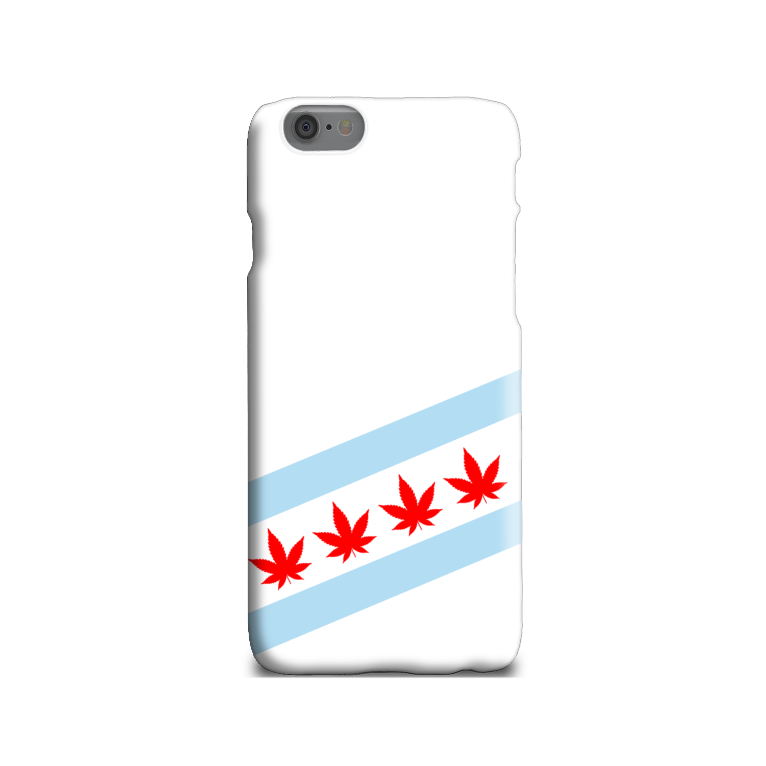 Chicago Flag Four Pot Leaf Slim Phone Case