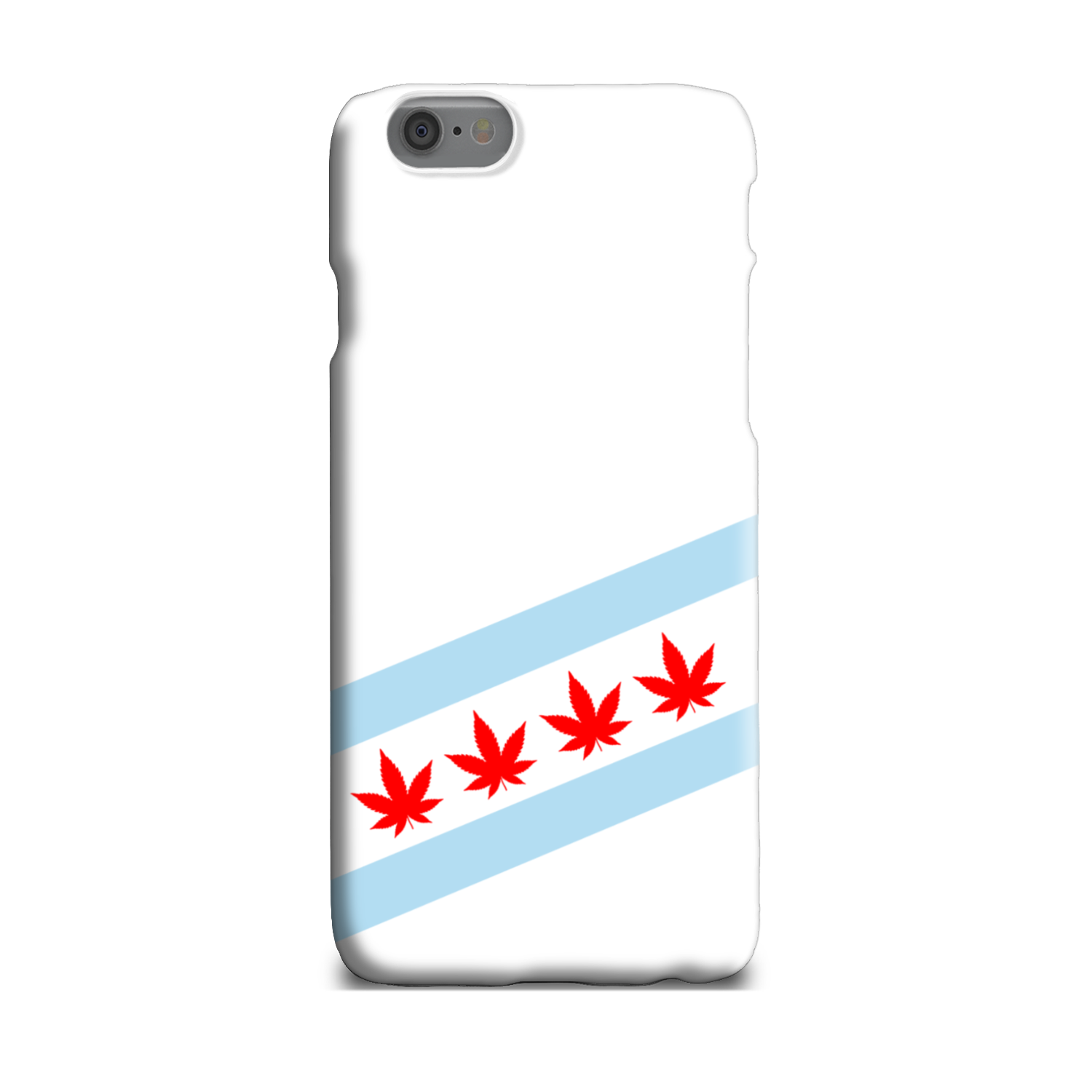 Chicago Flag Four Pot Leaf Slim Phone Case