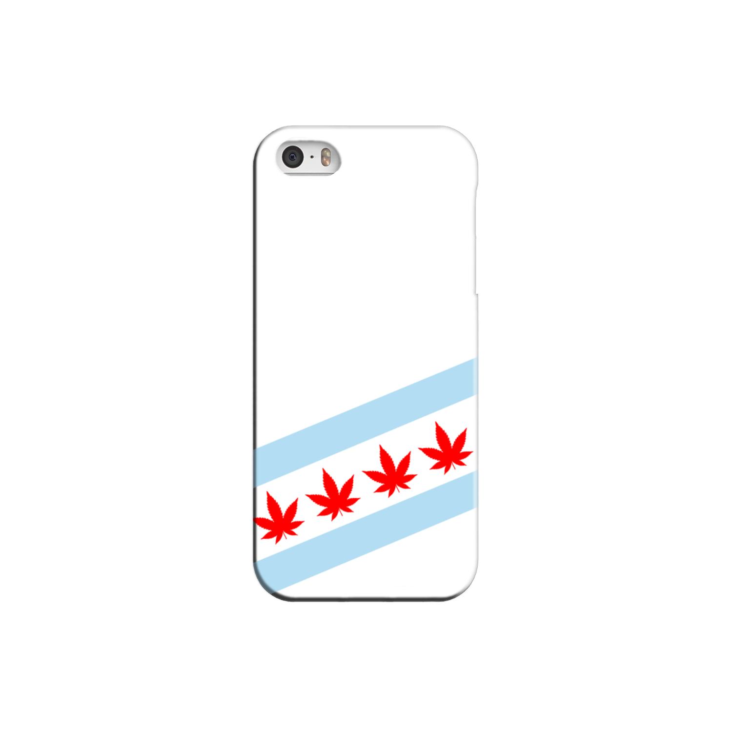 Chicago Flag Four Pot Leaf Slim Phone Case