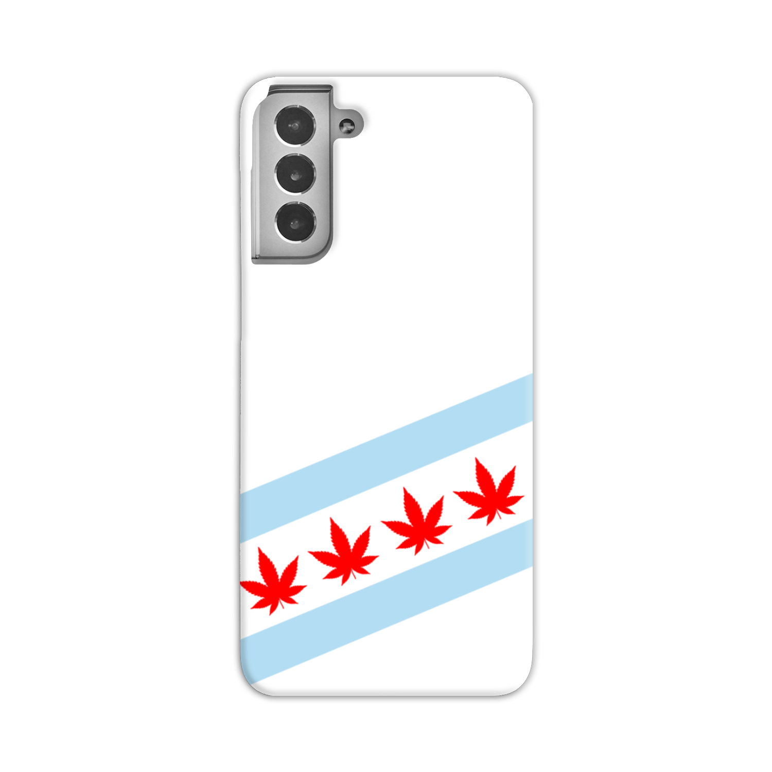 Chicago Flag Four Pot Leaf Slim Phone Case