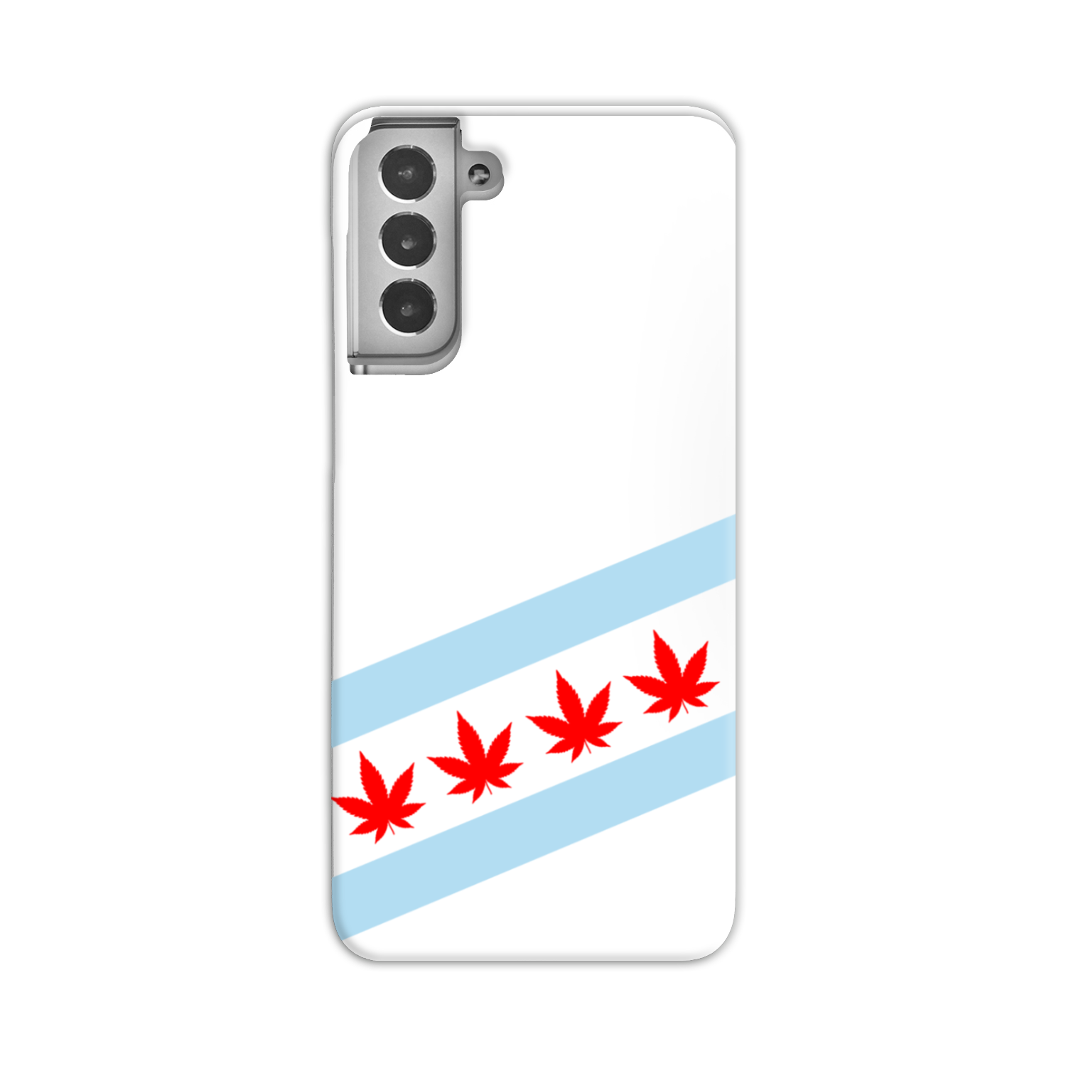 Chicago Flag Four Pot Leaf Slim Phone Case