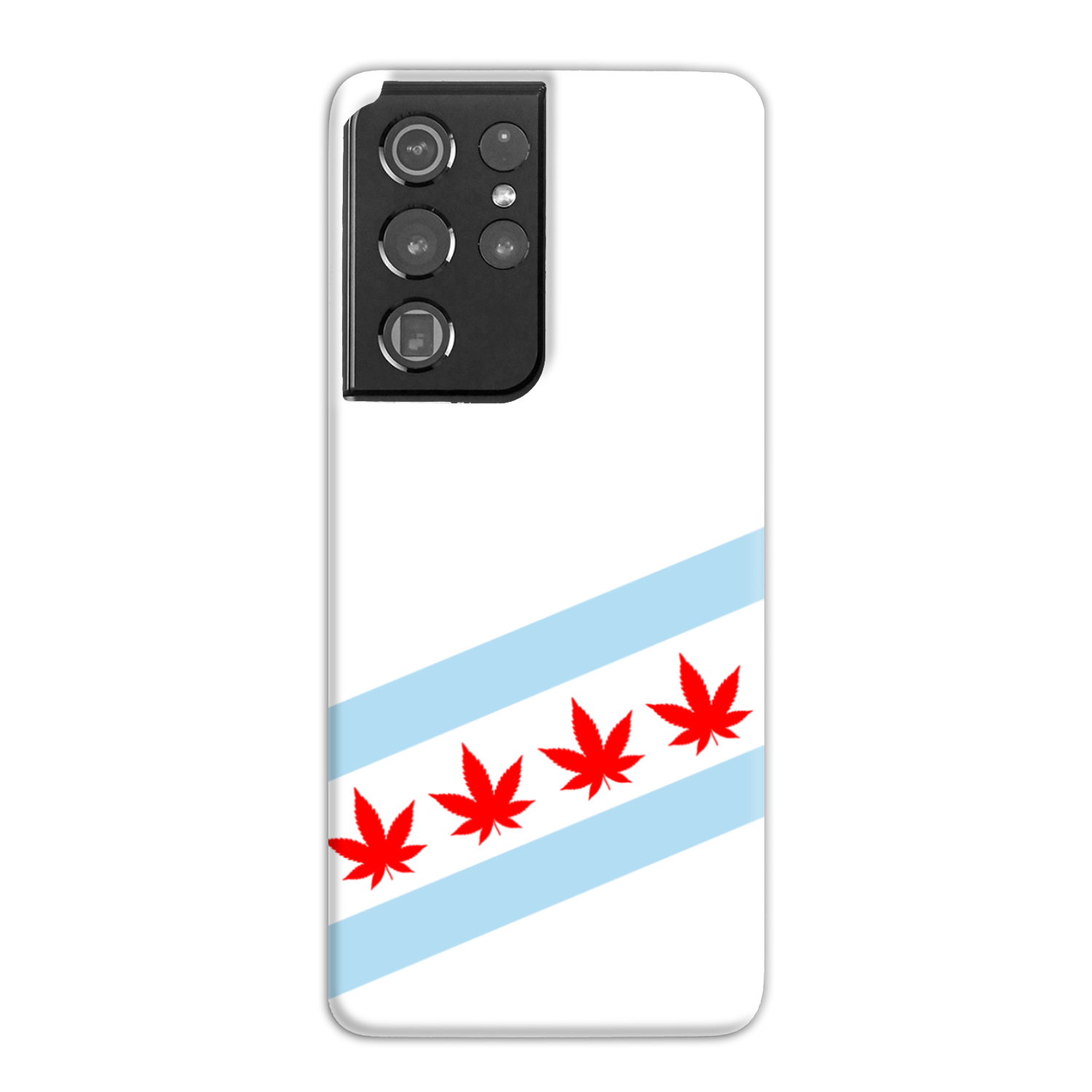 Chicago Flag Four Pot Leaf Slim Phone Case