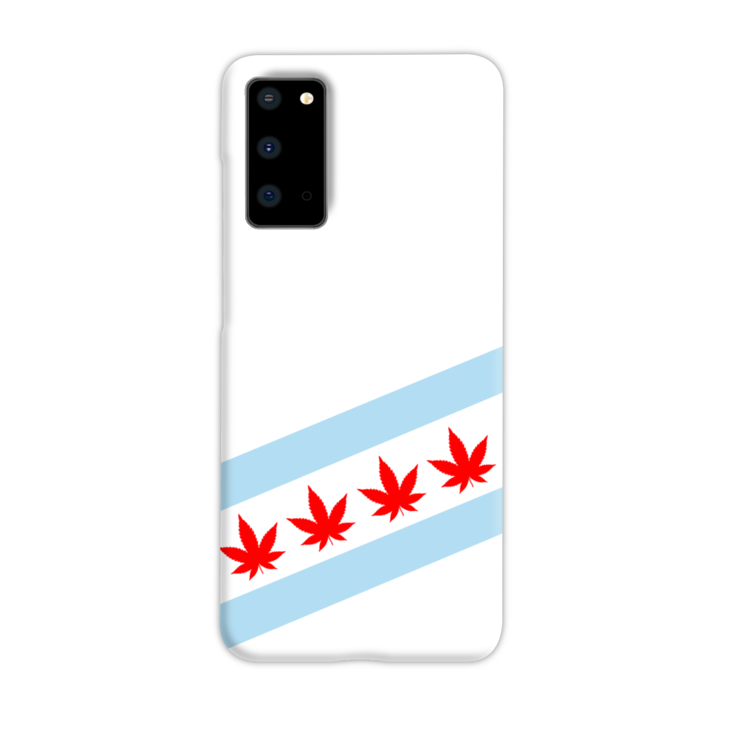 Chicago Flag Four Pot Leaf Slim Phone Case