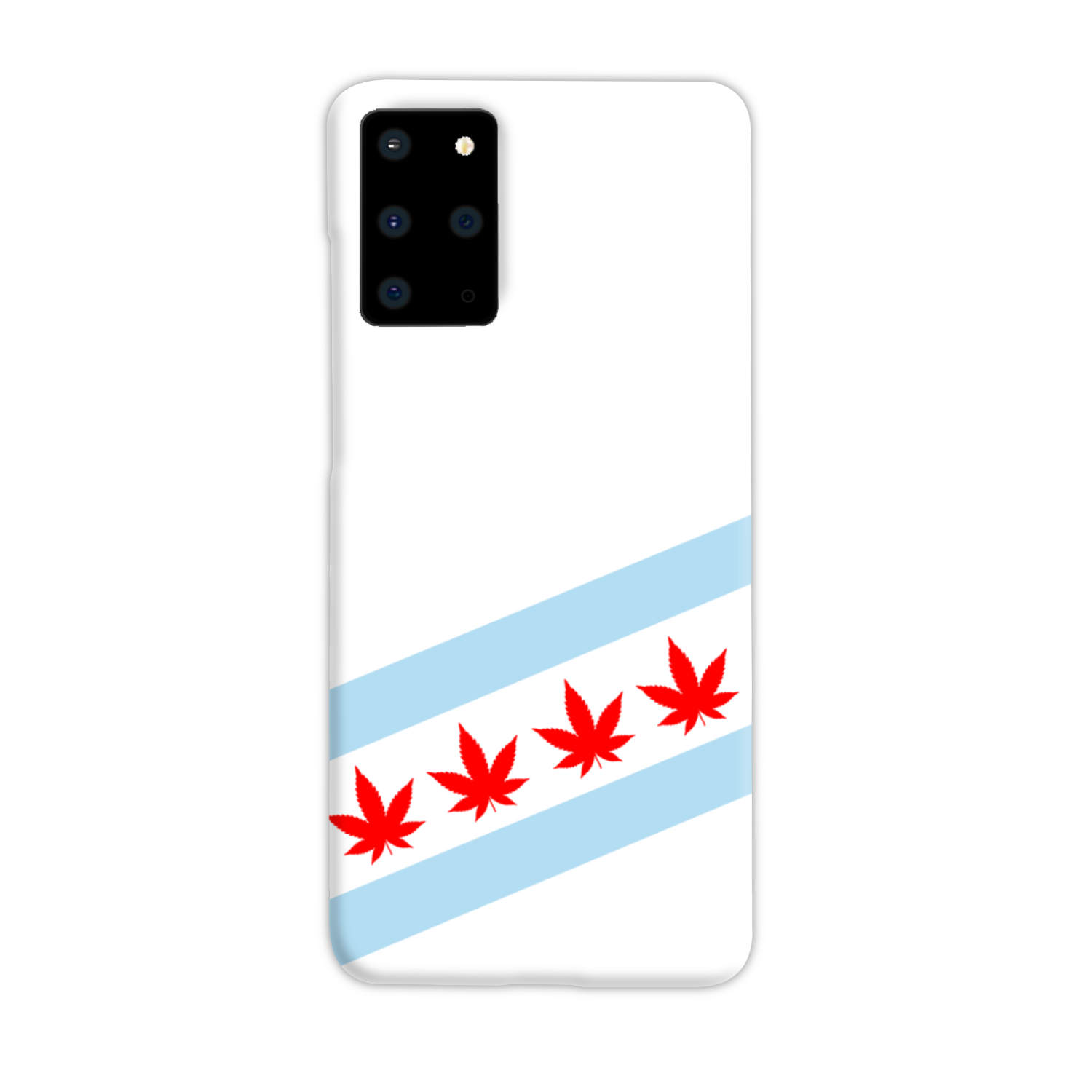 Chicago Flag Four Pot Leaf Slim Phone Case