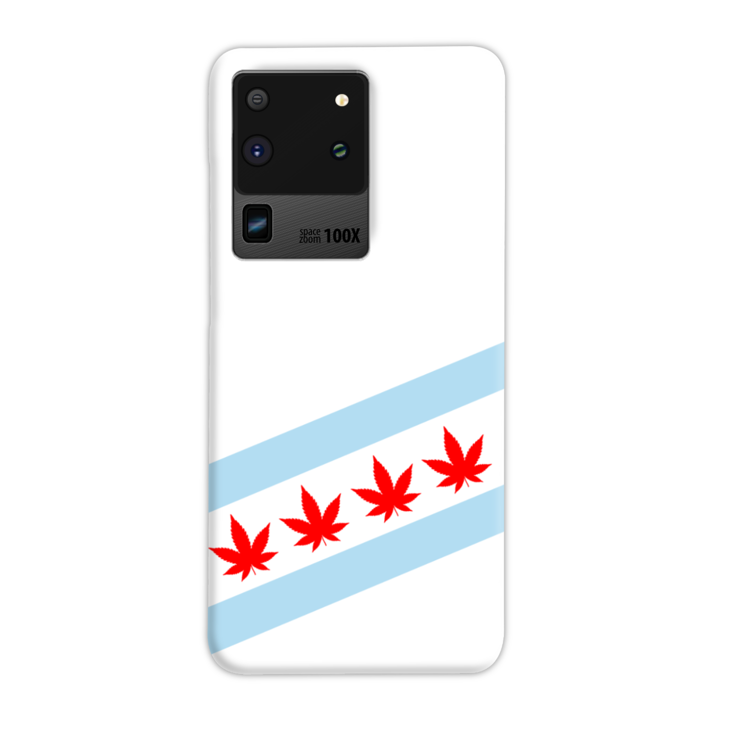 Chicago Flag Four Pot Leaf Slim Phone Case