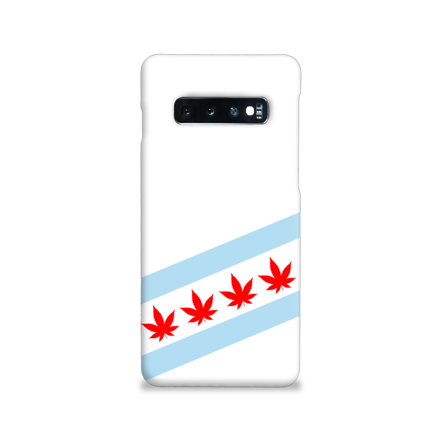 Chicago Flag Four Pot Leaf Slim Phone Case